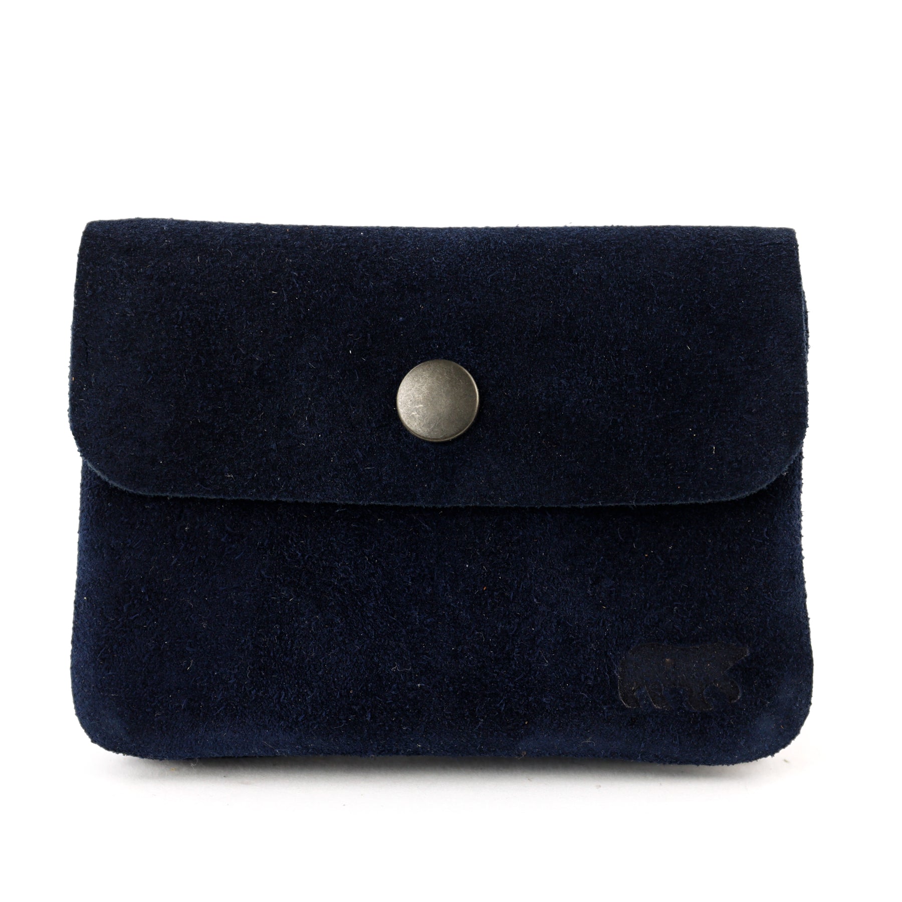 Suède portemonneetje 'Pietje' donkerblauw
