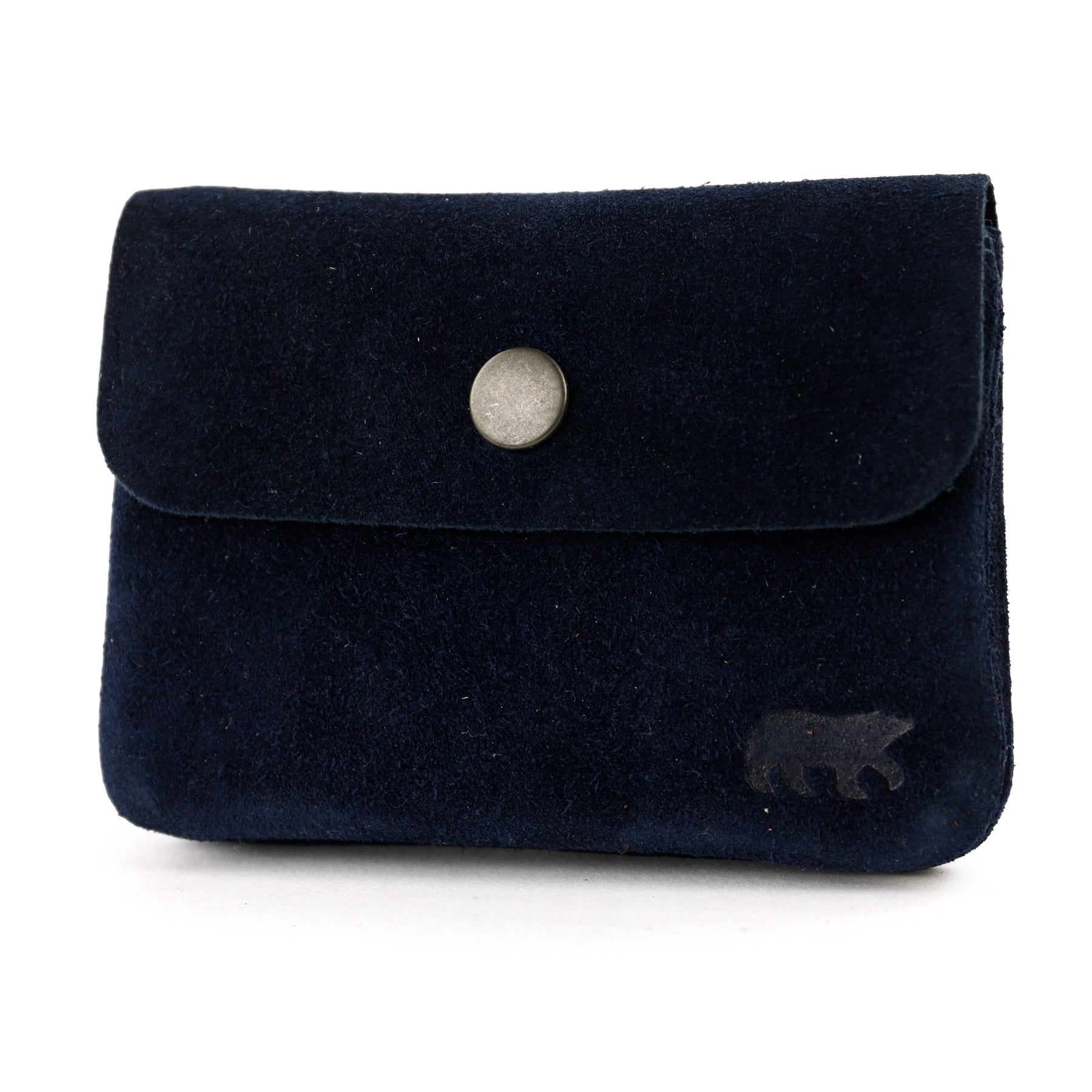 Suède portemonneetje 'Pietje' donkerblauw