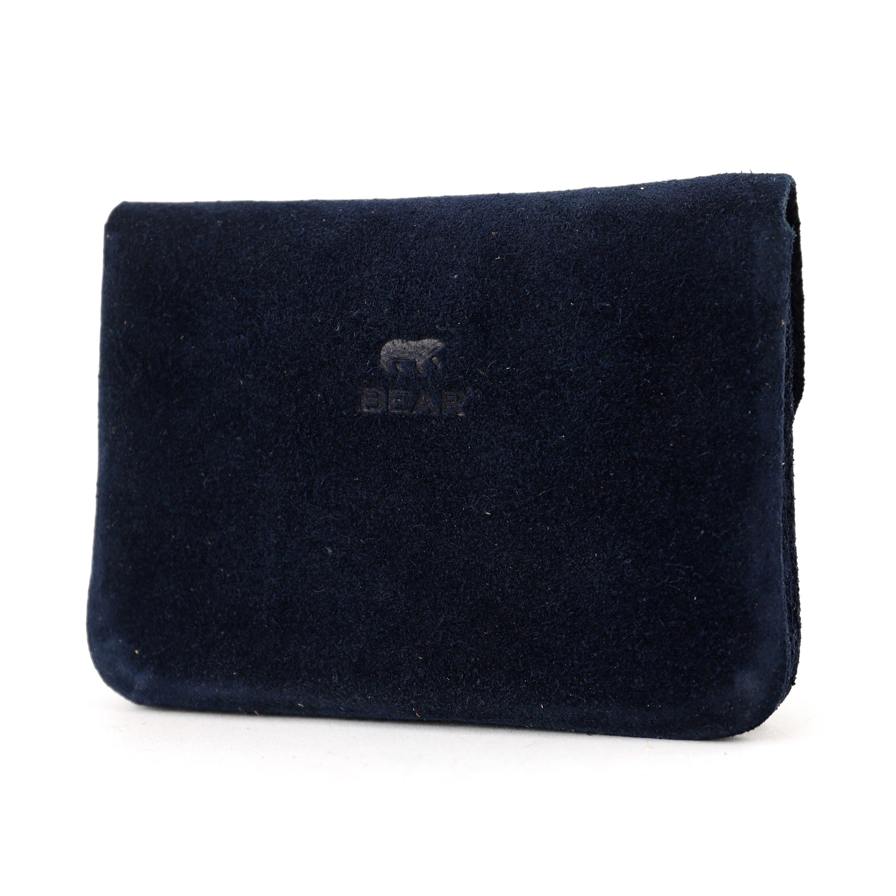 Suède portemonneetje 'Pietje' donkerblauw
