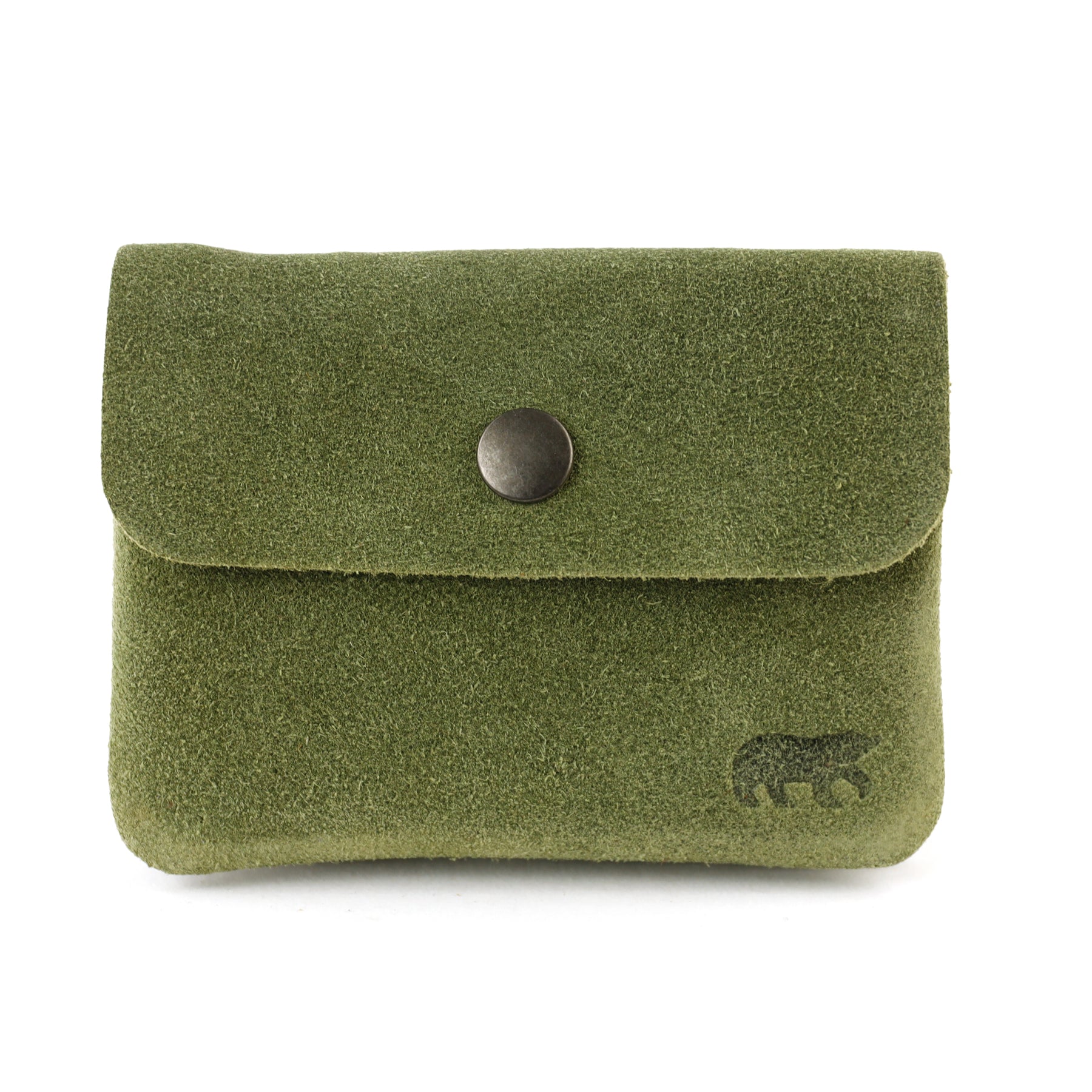 Suède portemonneetje 'Pietje' groen