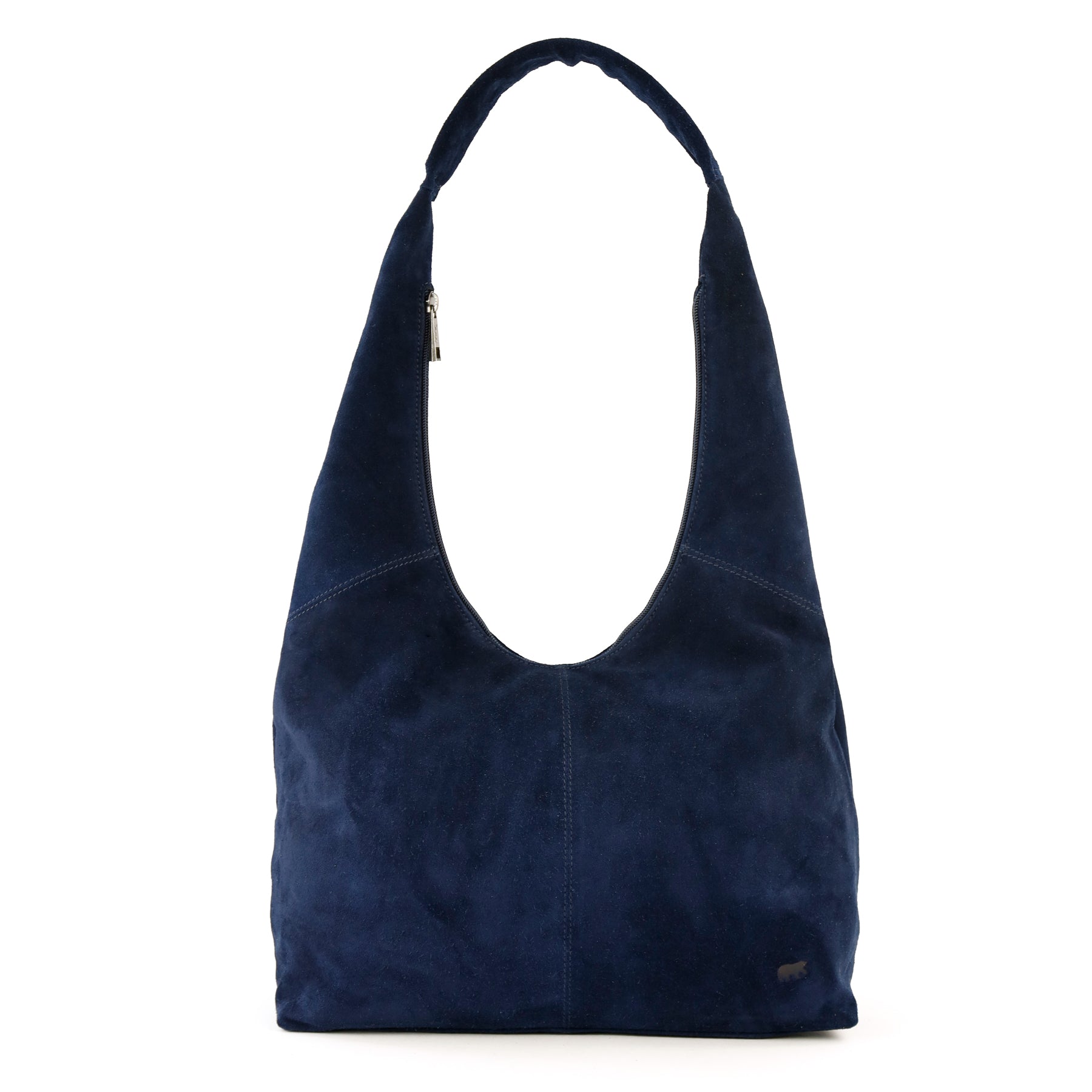 Suède buideltas 'Pauline' donkerblauw