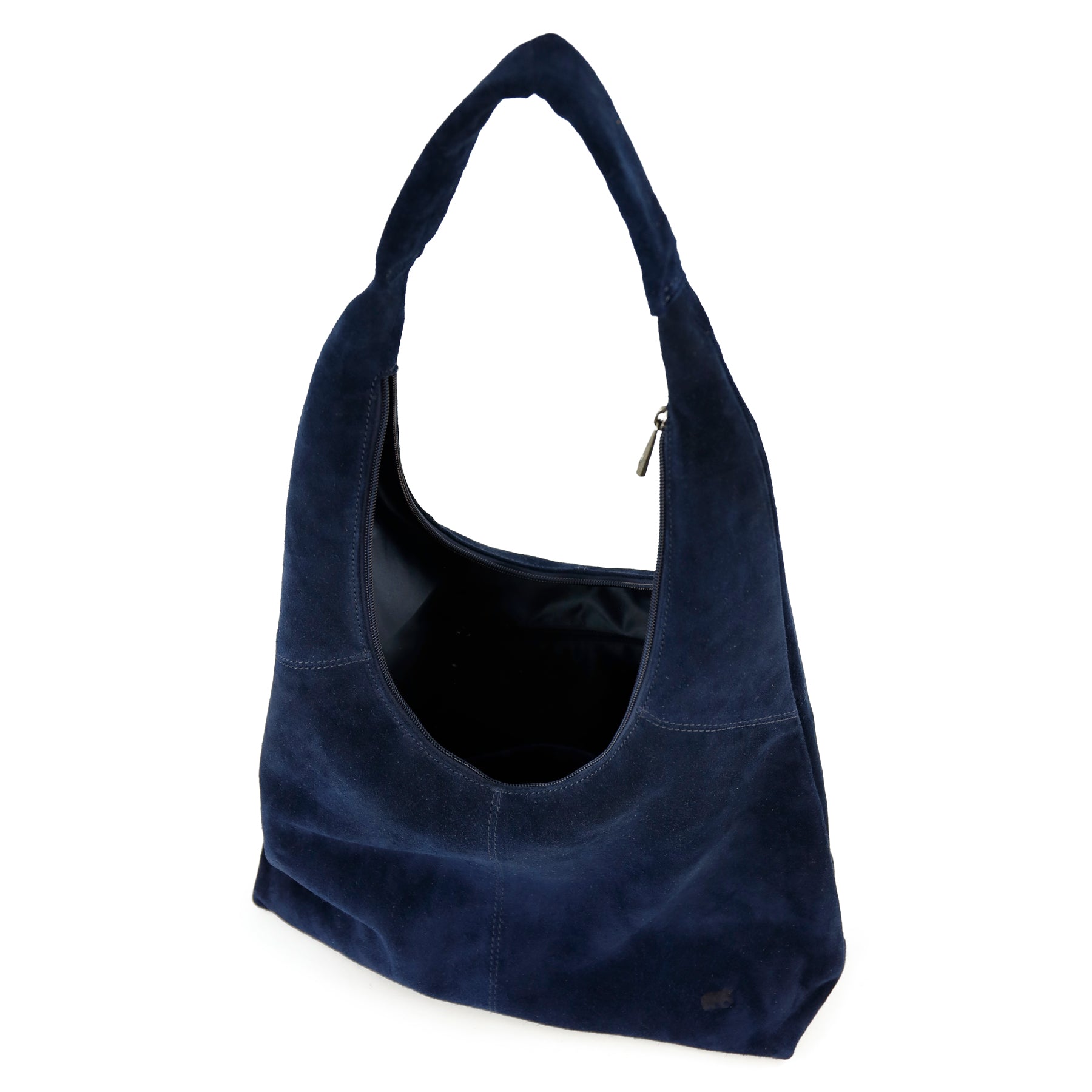 Suede pouch bag 'Pauline' dark brown