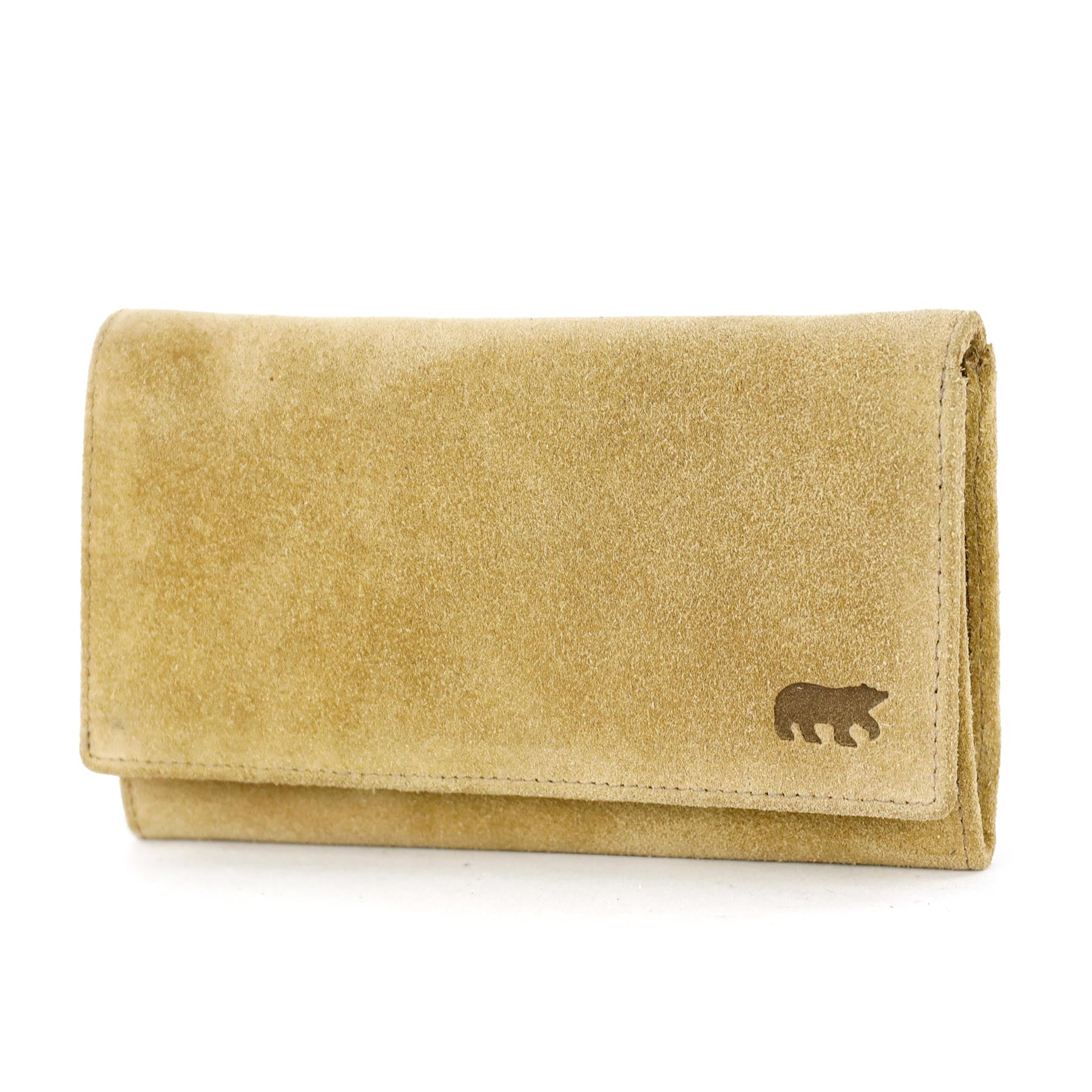 Suede RFID Wrap wallet 'Sweety' XL bisquit