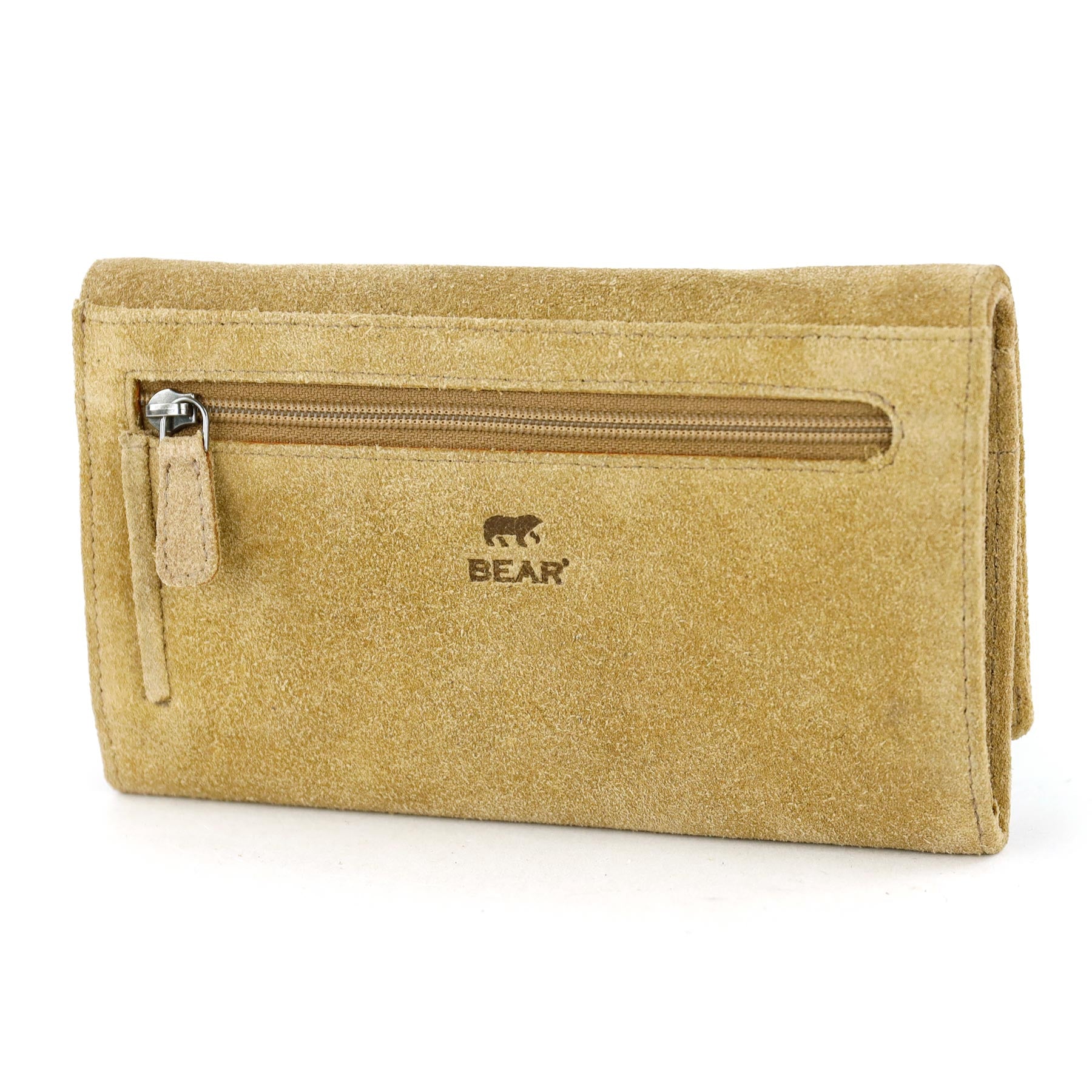 Suede RFID Wrap wallet 'Sweety' XL bisquit