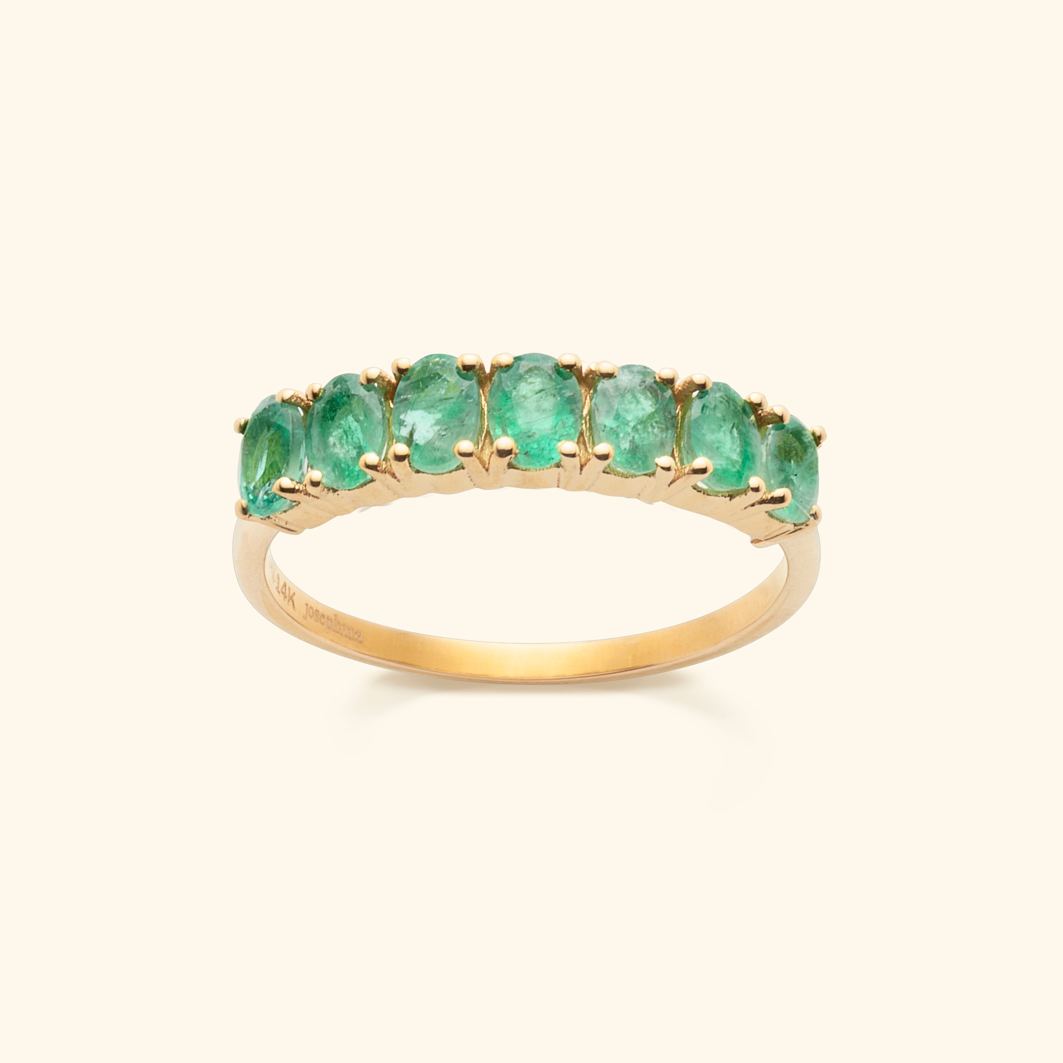 Selly Emerald ring | 14K Goud