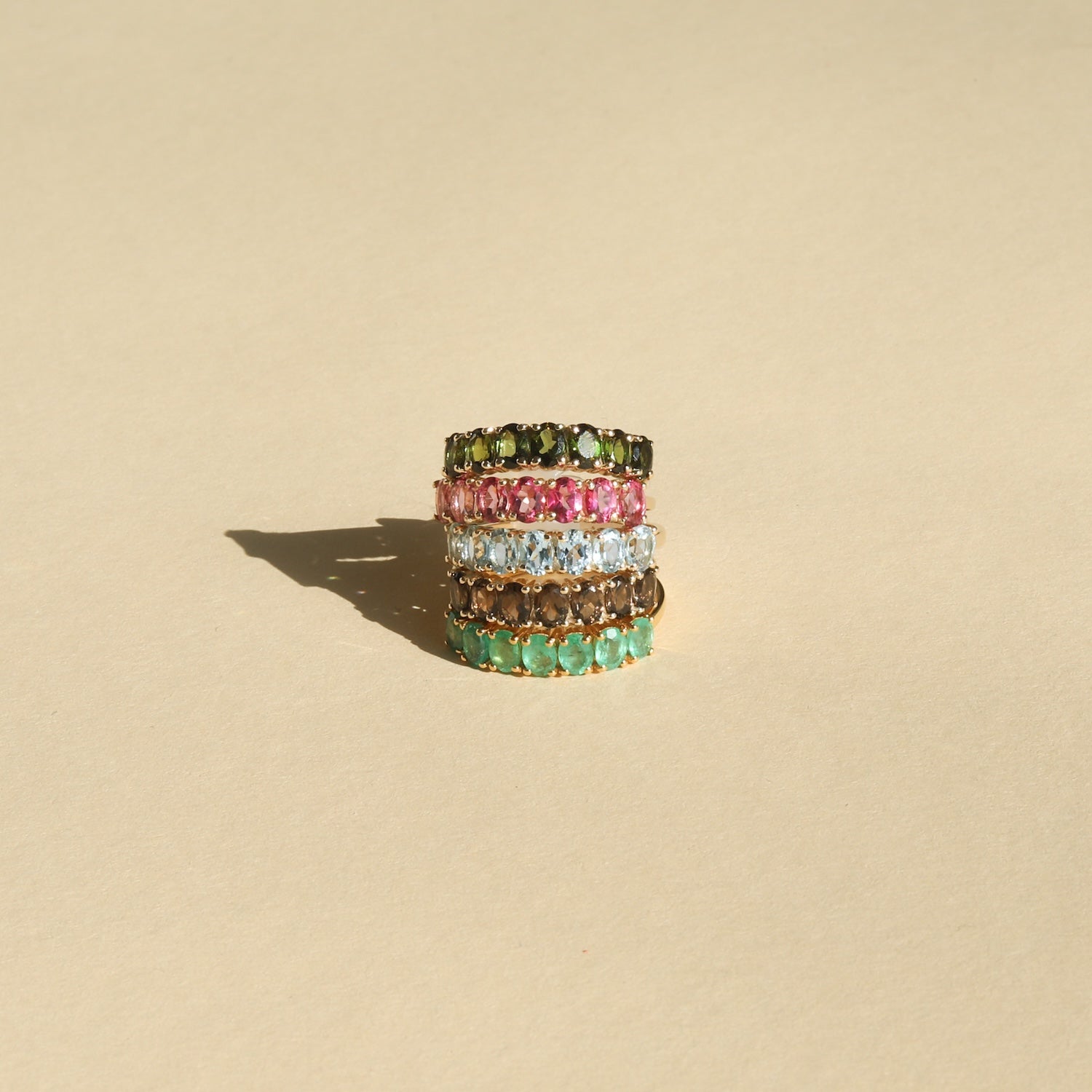 Selly Pink Topaz Ring | 9K