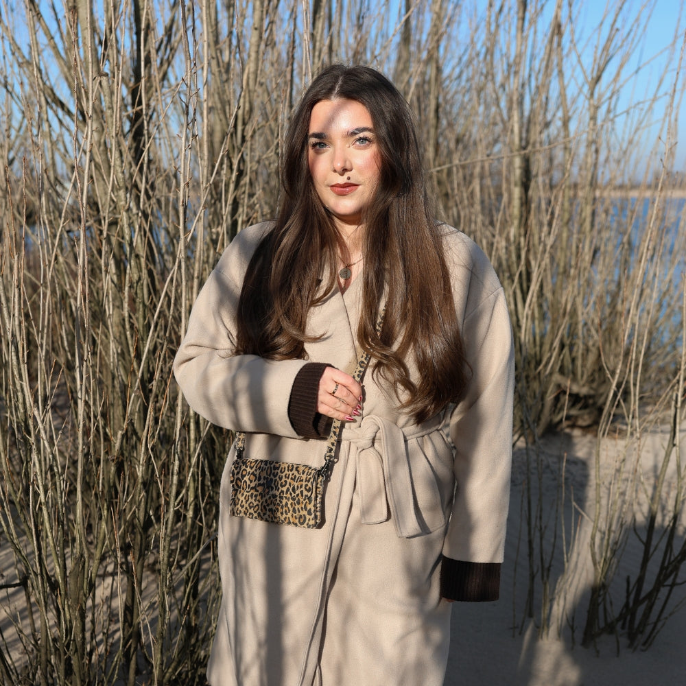 Clutch/Mini schoudertasje 'Lydia' small panther