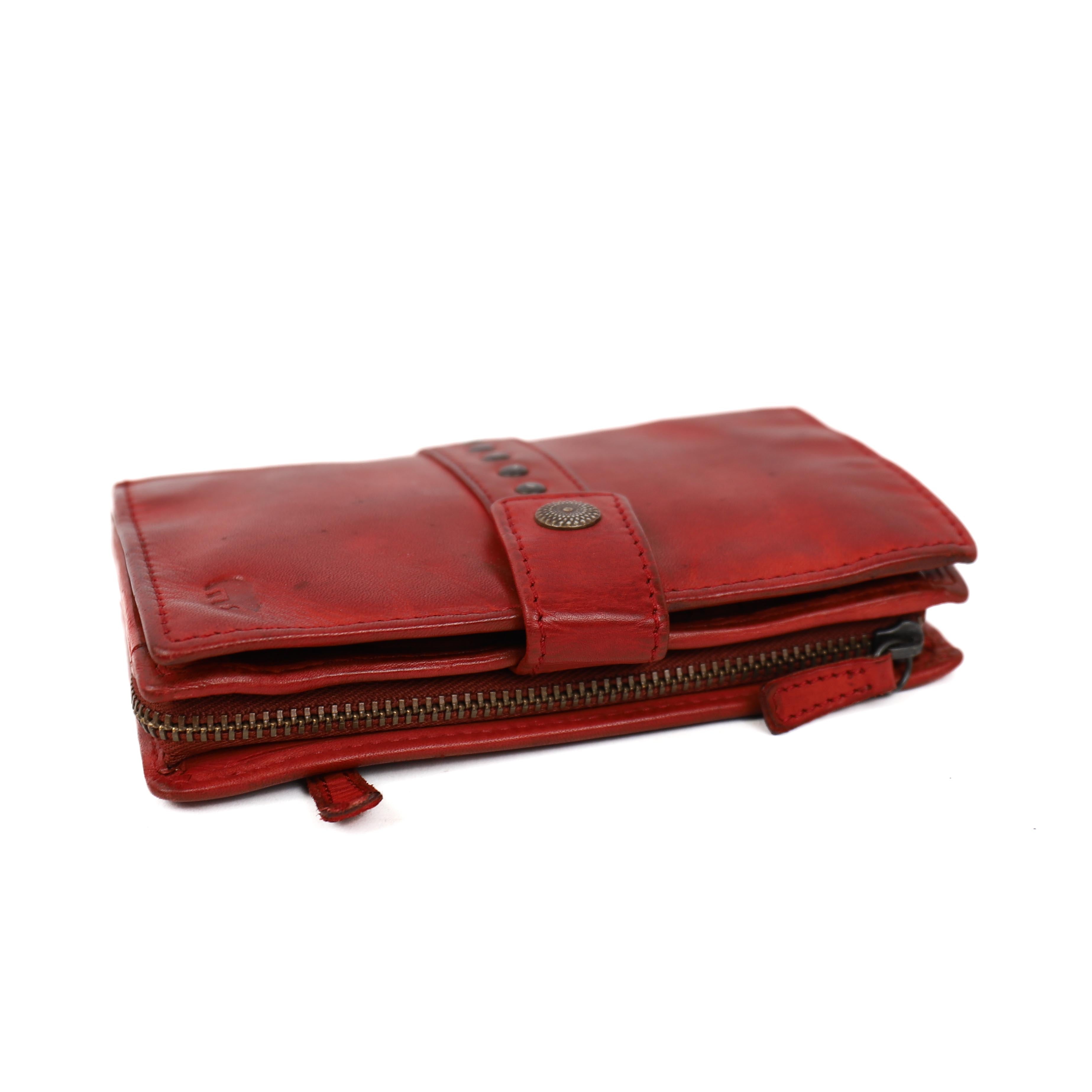 Portemonnee 'Sanne' rood studs - CL 15087