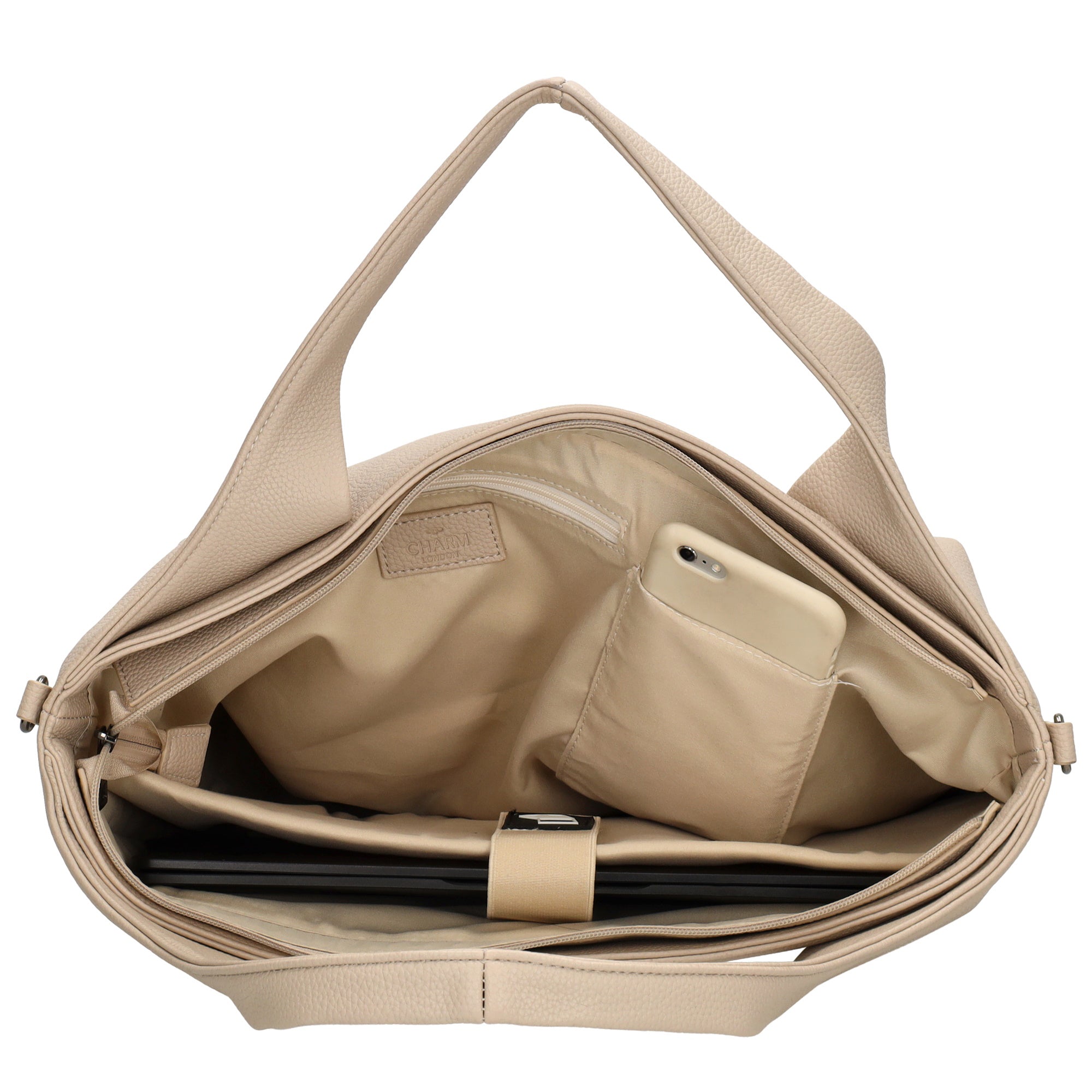 Mulberry Street Laptoptas 15.6 inch beige