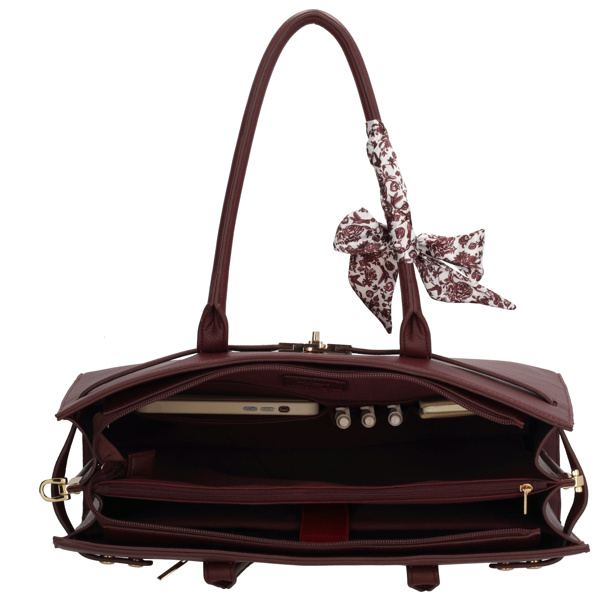 The Hamptons - Laptoptas 15.6” bordeaux