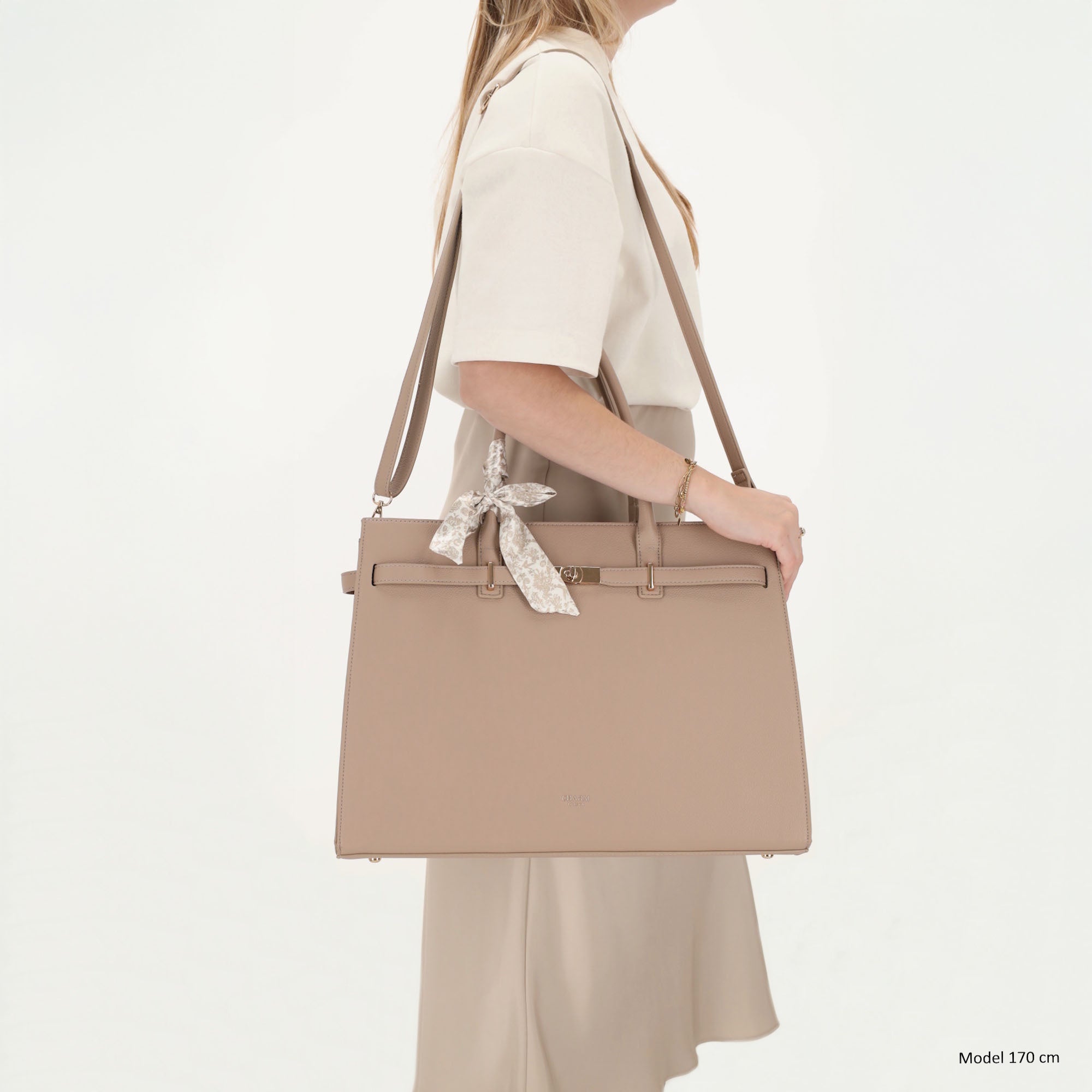 The Hamptons Laptoptas 15.6 inch lichttaupe