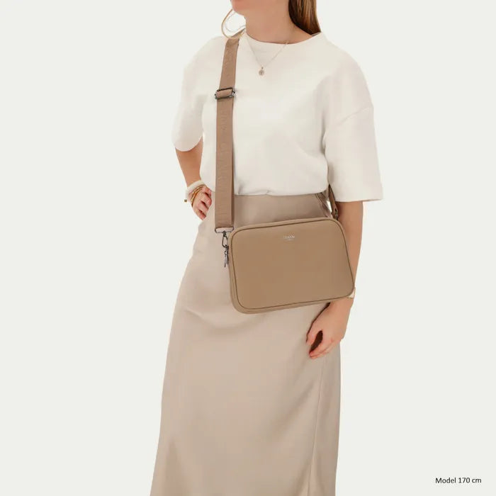 Mulberry Street Crossbody tas M taupe