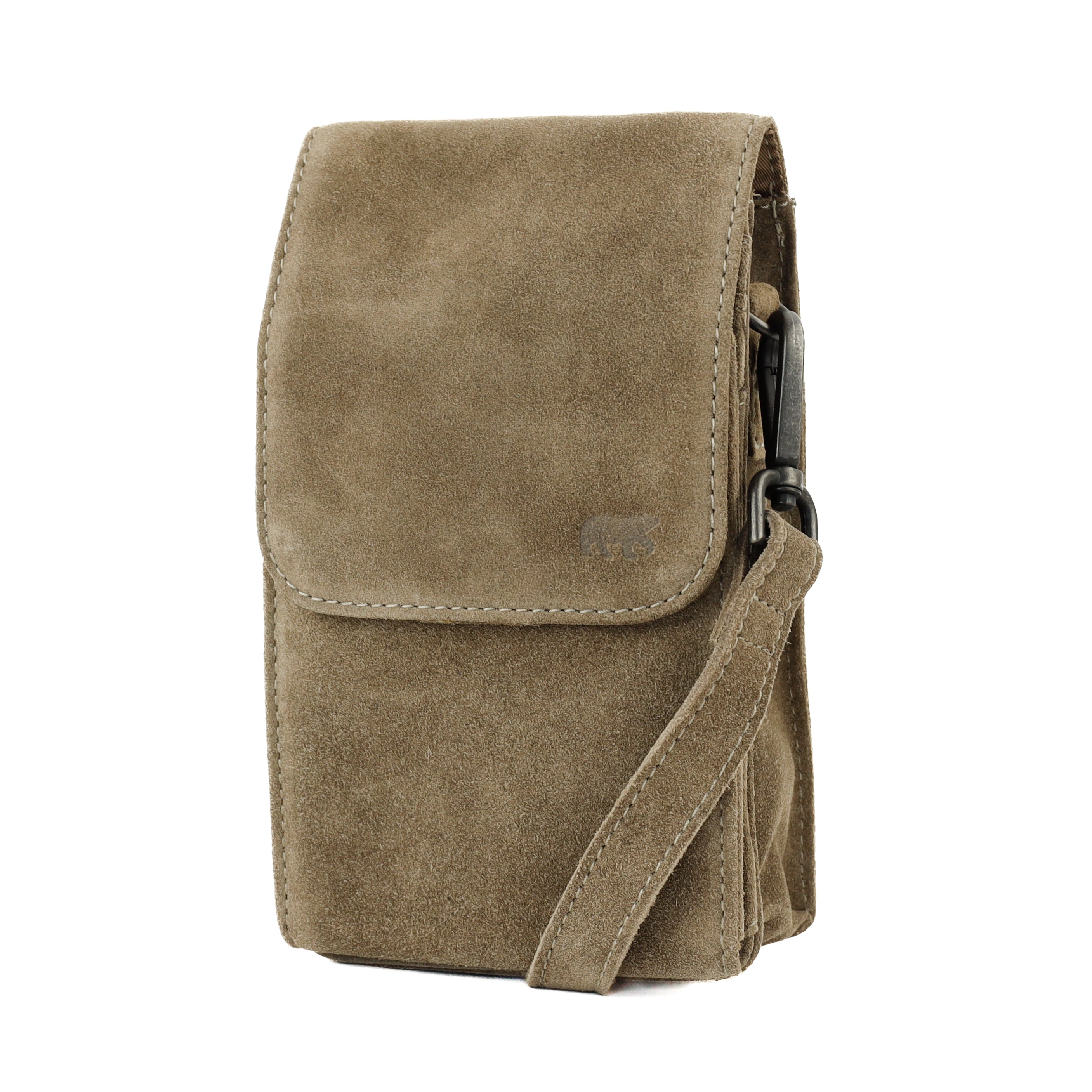 Suède schoudertasje 'Robbie' 2.0 taupe
