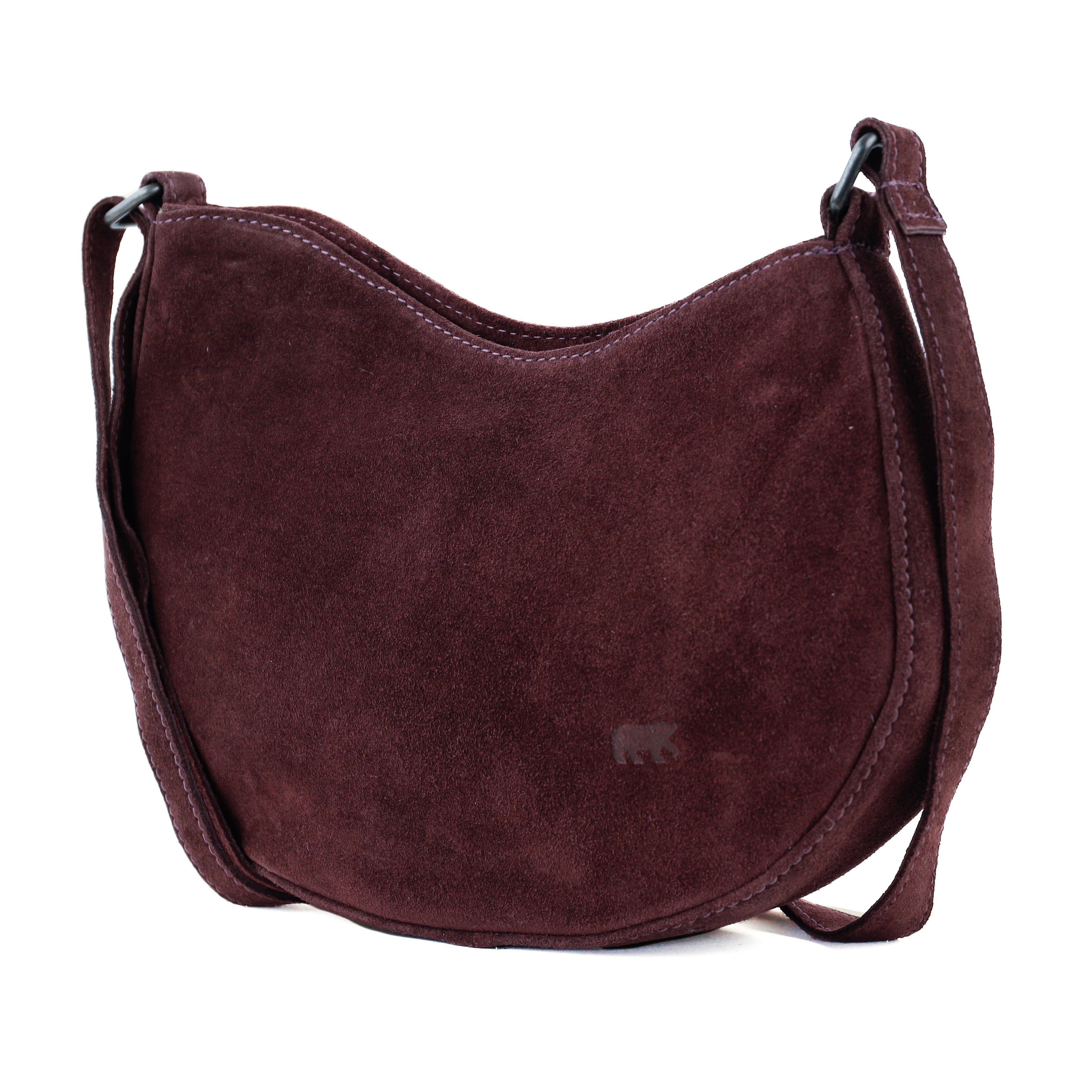Suede shoulder bag 'Tamara' bordeaux