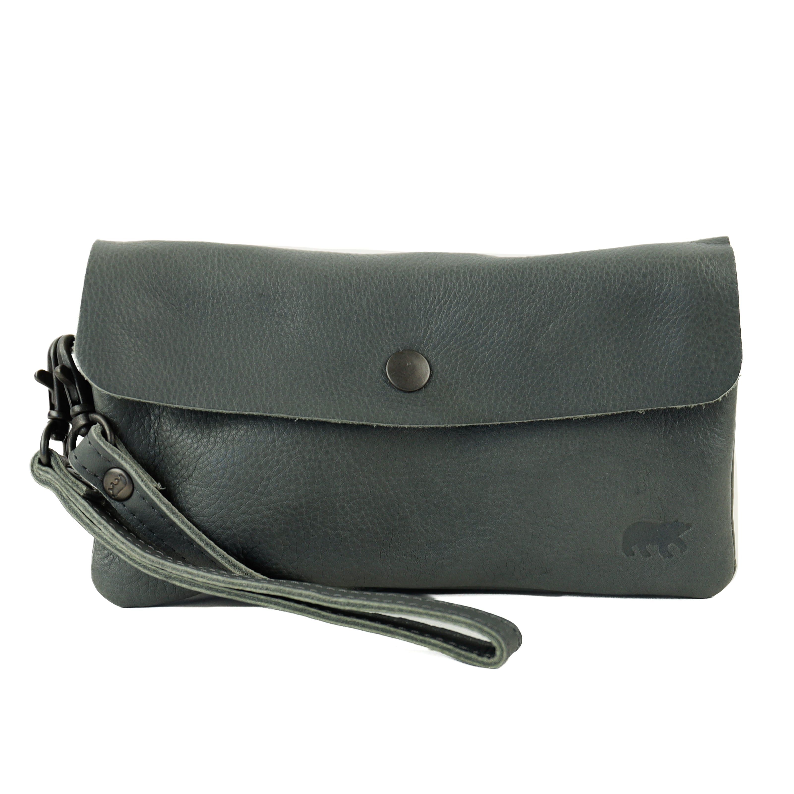 Clutch/mini schoudertasje 'Lydia' charcoal