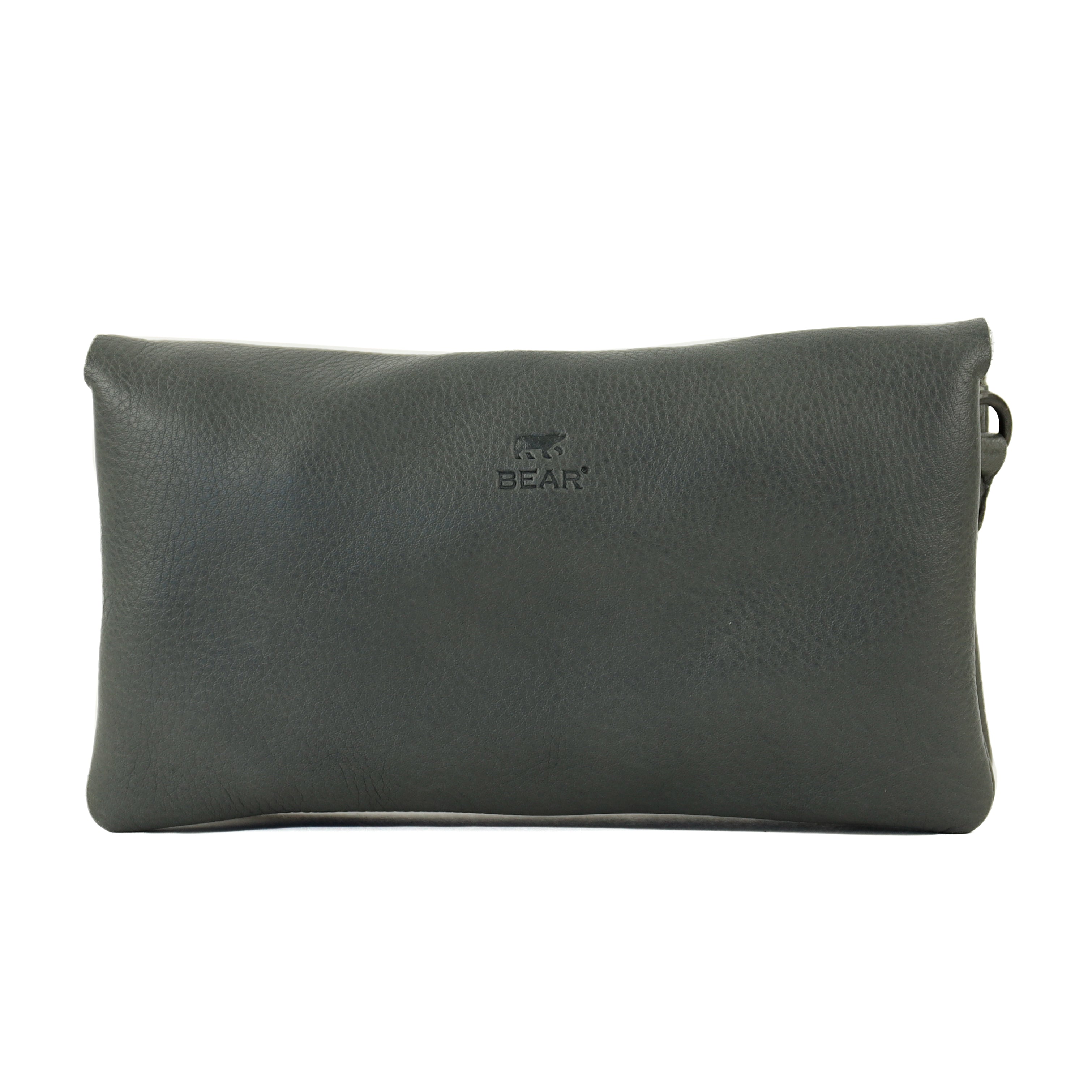 Clutch/mini schoudertasje 'Lydia' charcoal