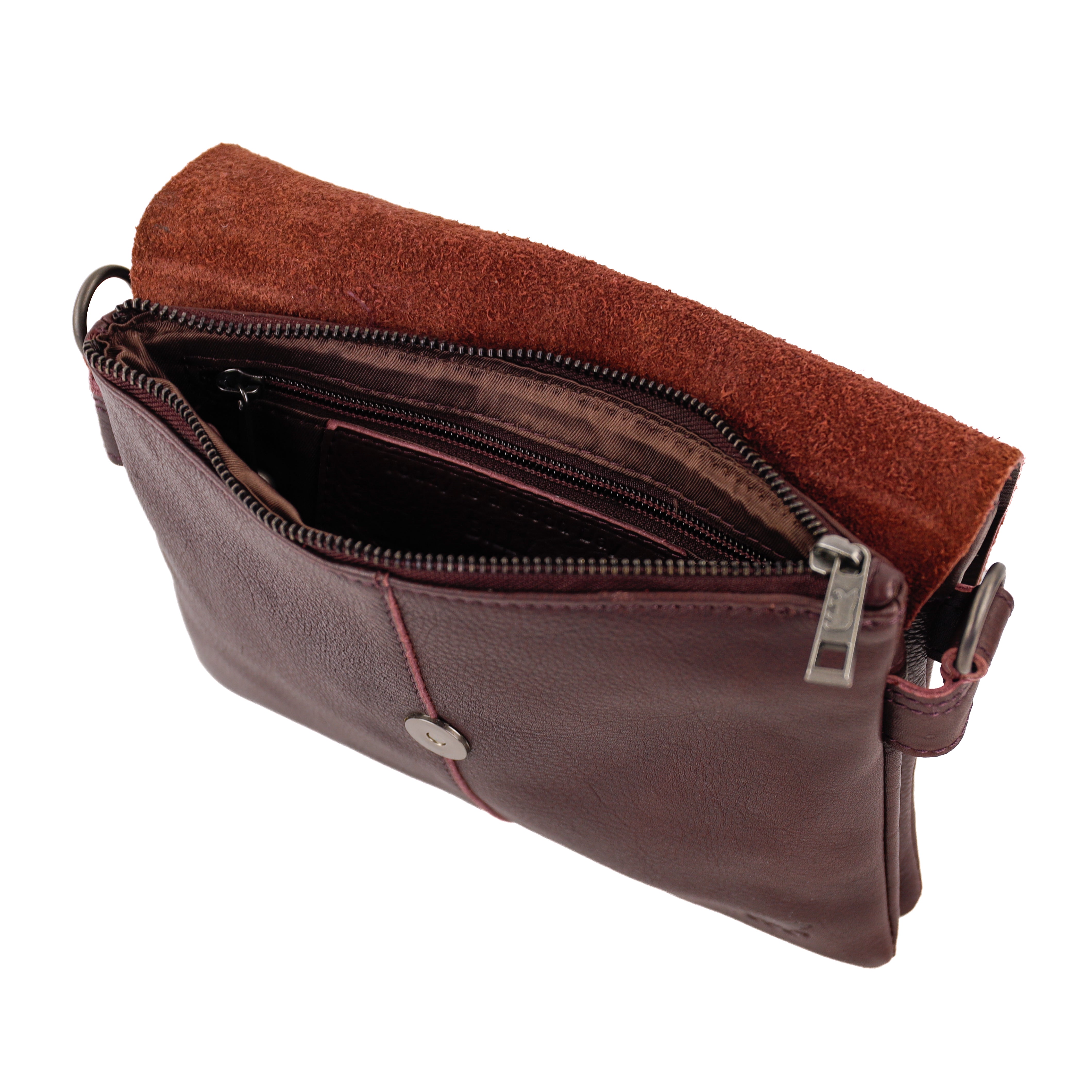 Schoudertasje met flap 'Billy' bordeaux