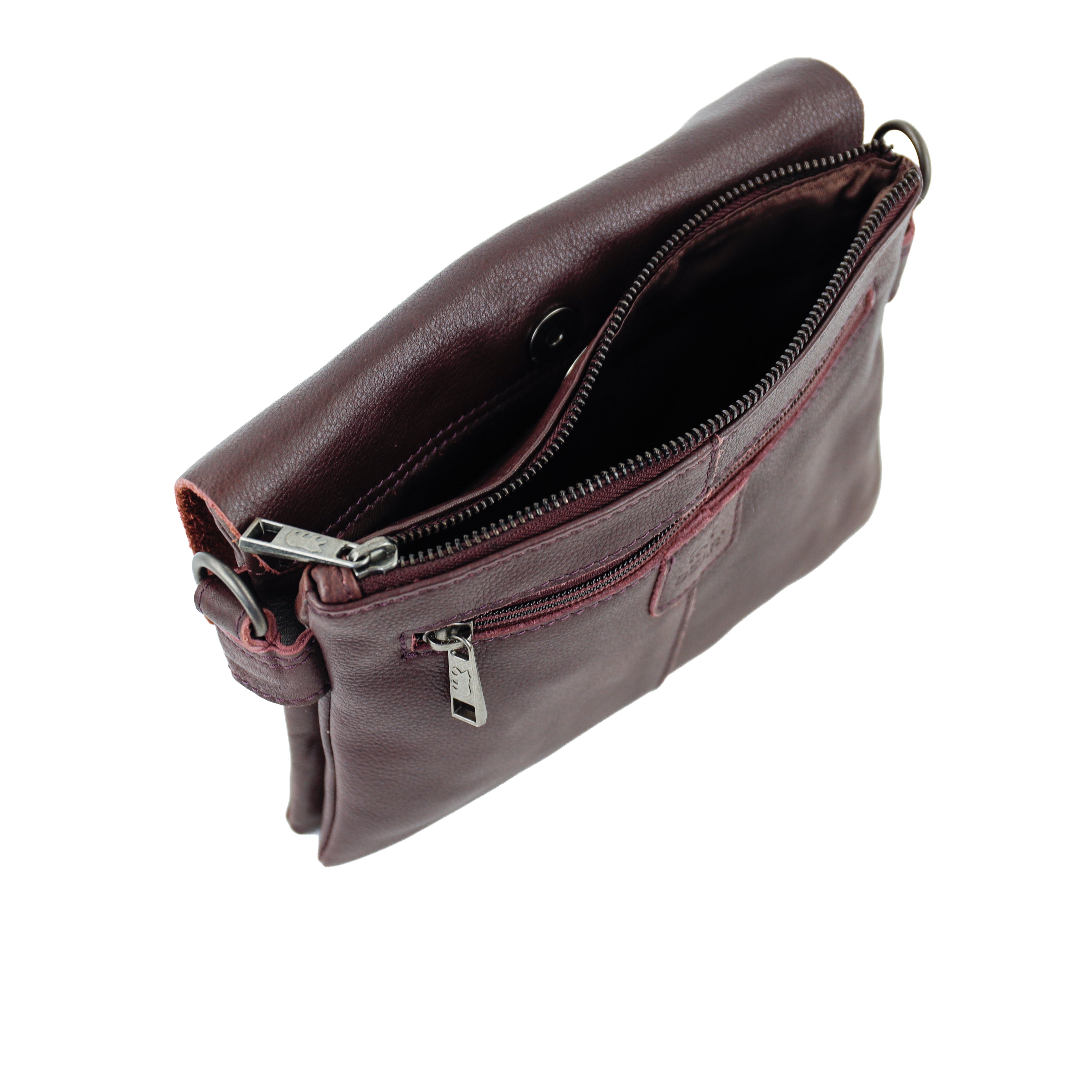 Schoudertasje met flap 'Billy' bordeaux