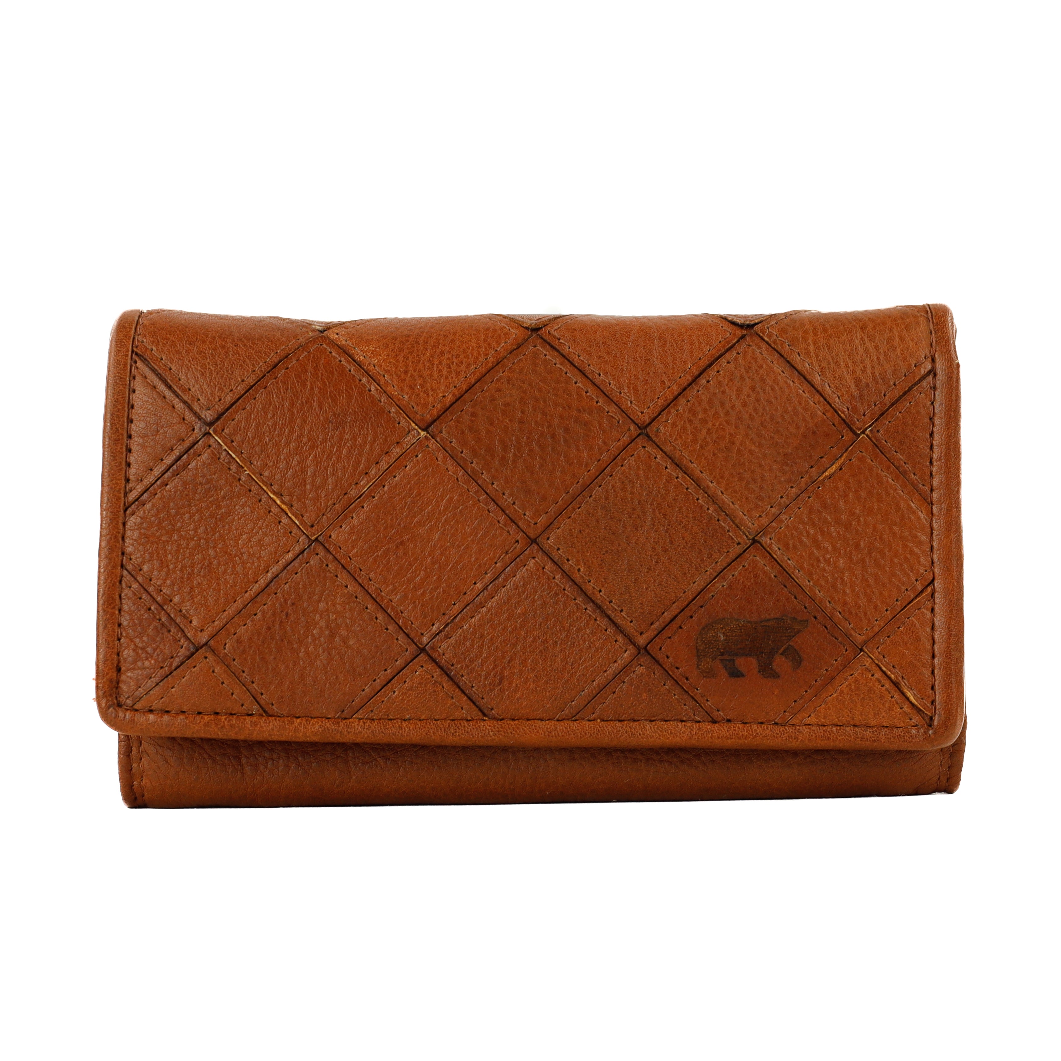 RFID Overslag portemonnee 'Leonor' cognac