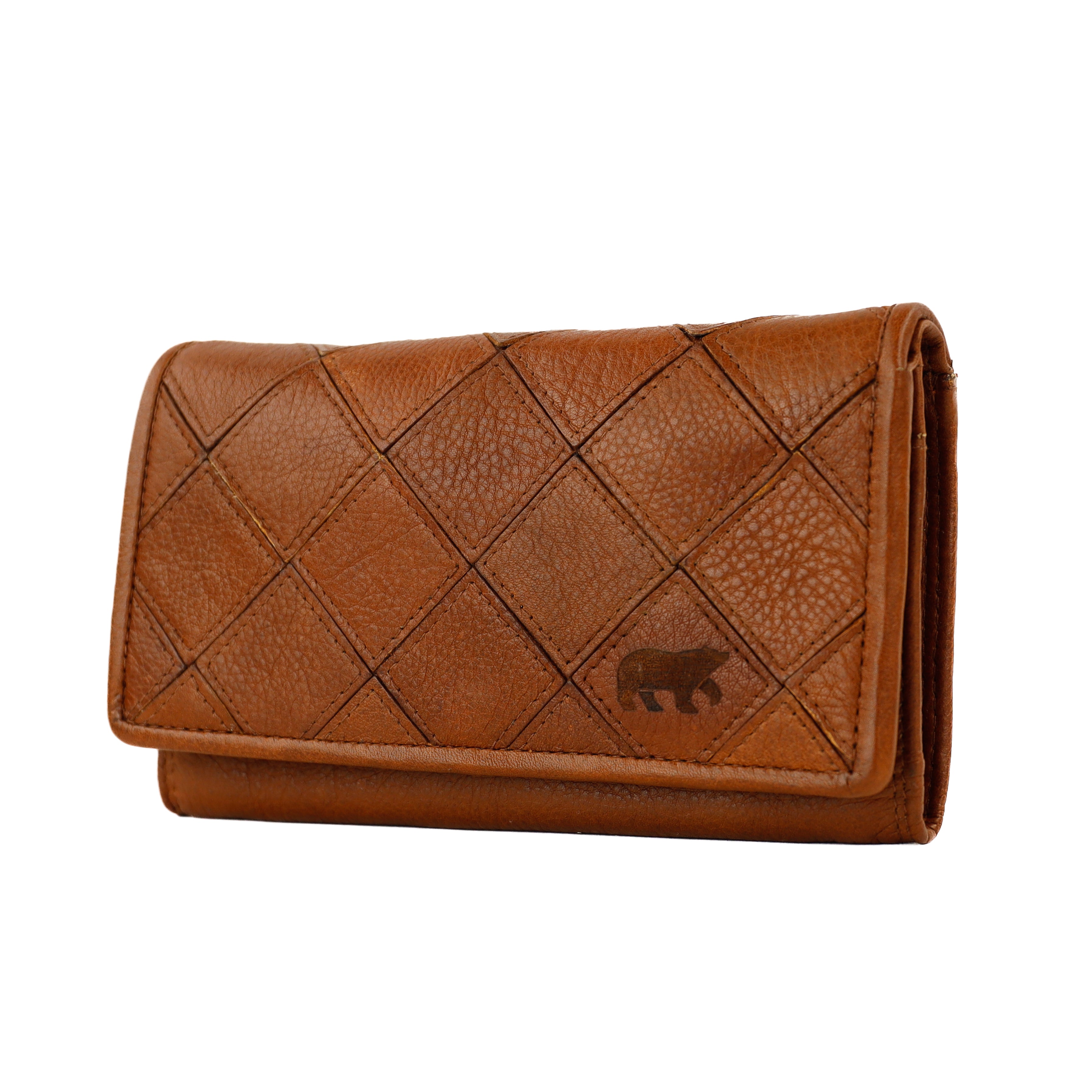 RFID Overslag portemonnee 'Leonor' cognac