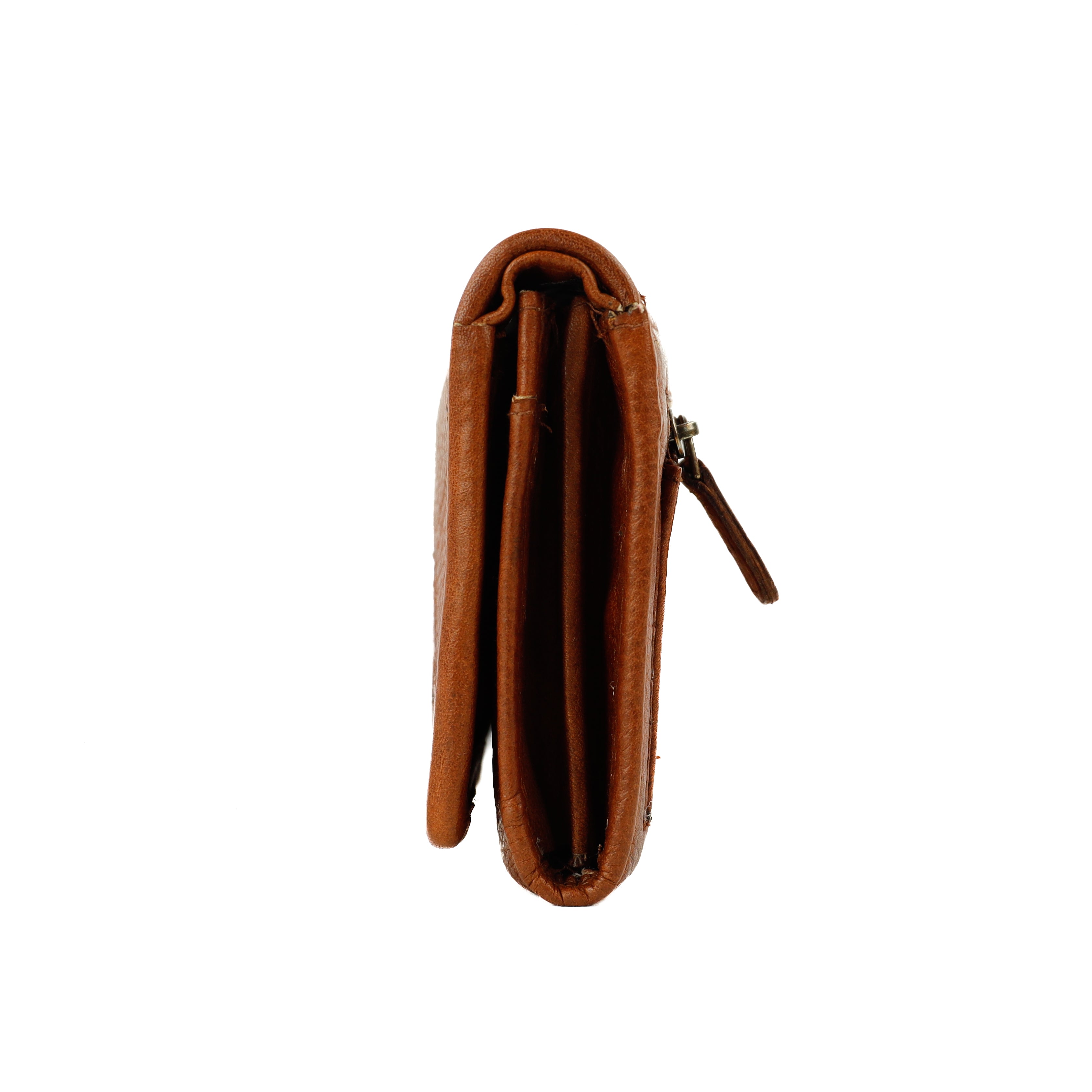 RFID Overslag portemonnee 'Leonor' cognac