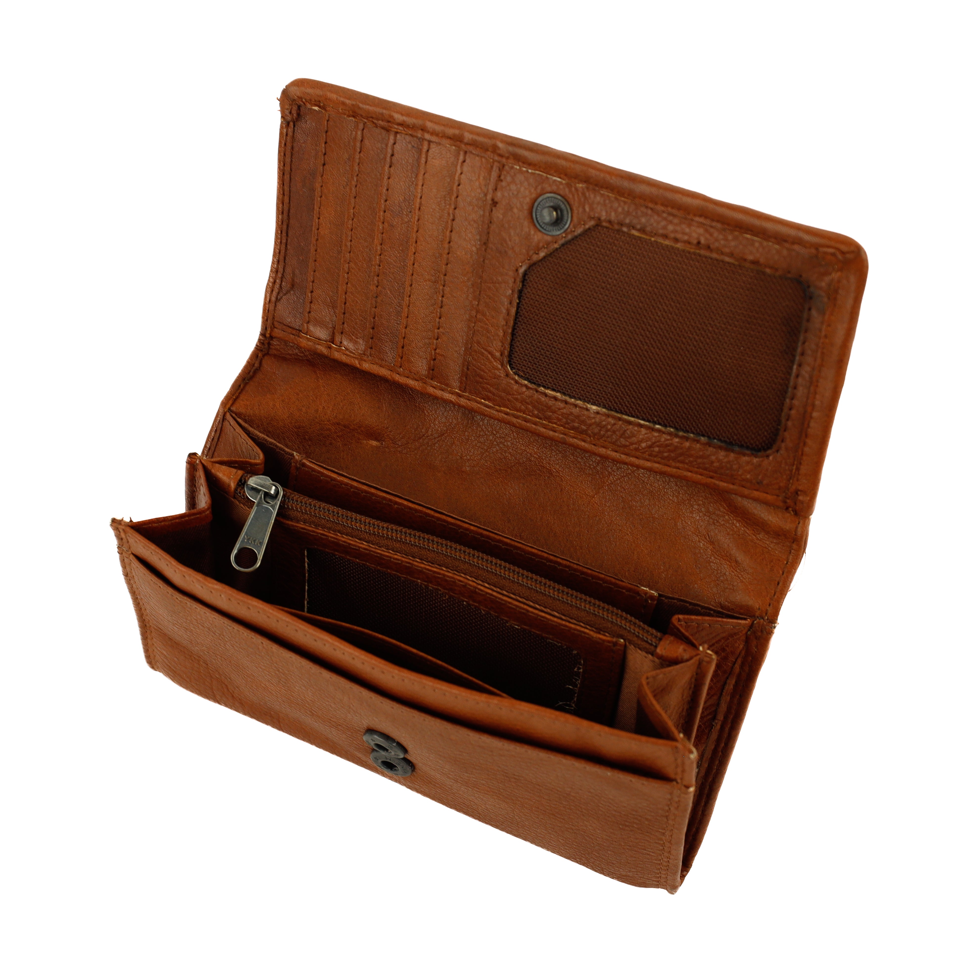 RFID Overslag portemonnee 'Leonor' cognac