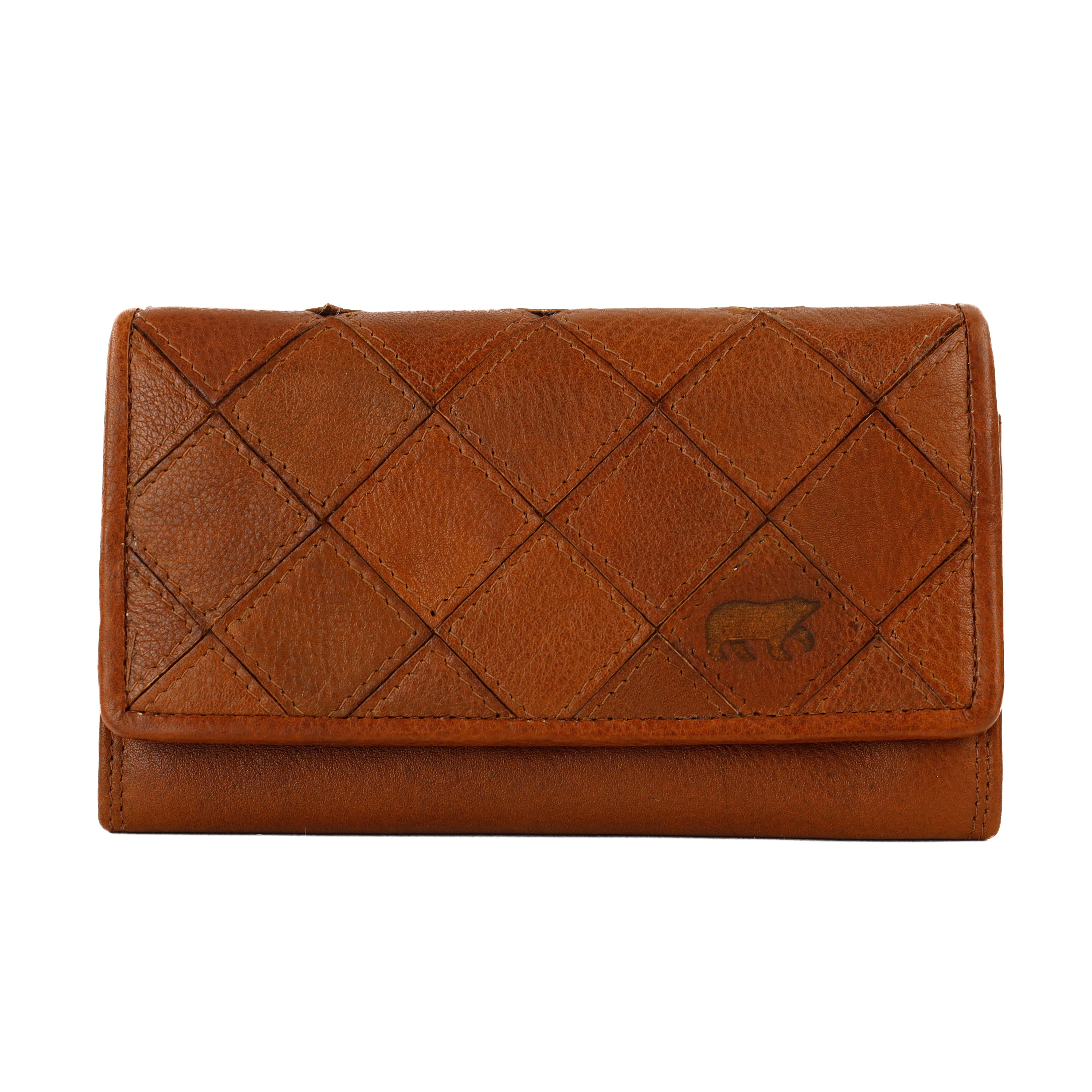 RFID Overslag portemonnee 'Beatriz' cognac