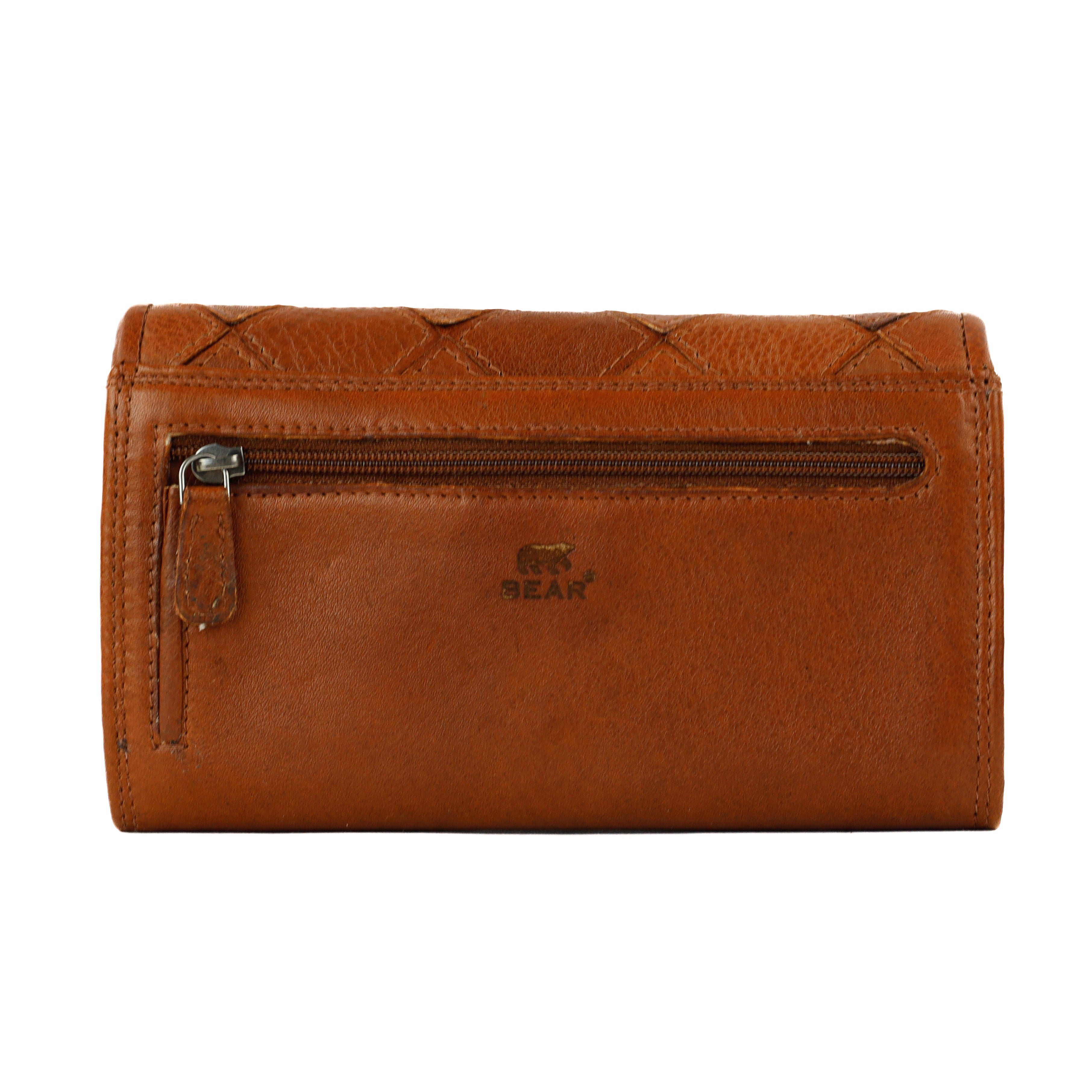 RFID Overslag portemonnee 'Beatriz' cognac