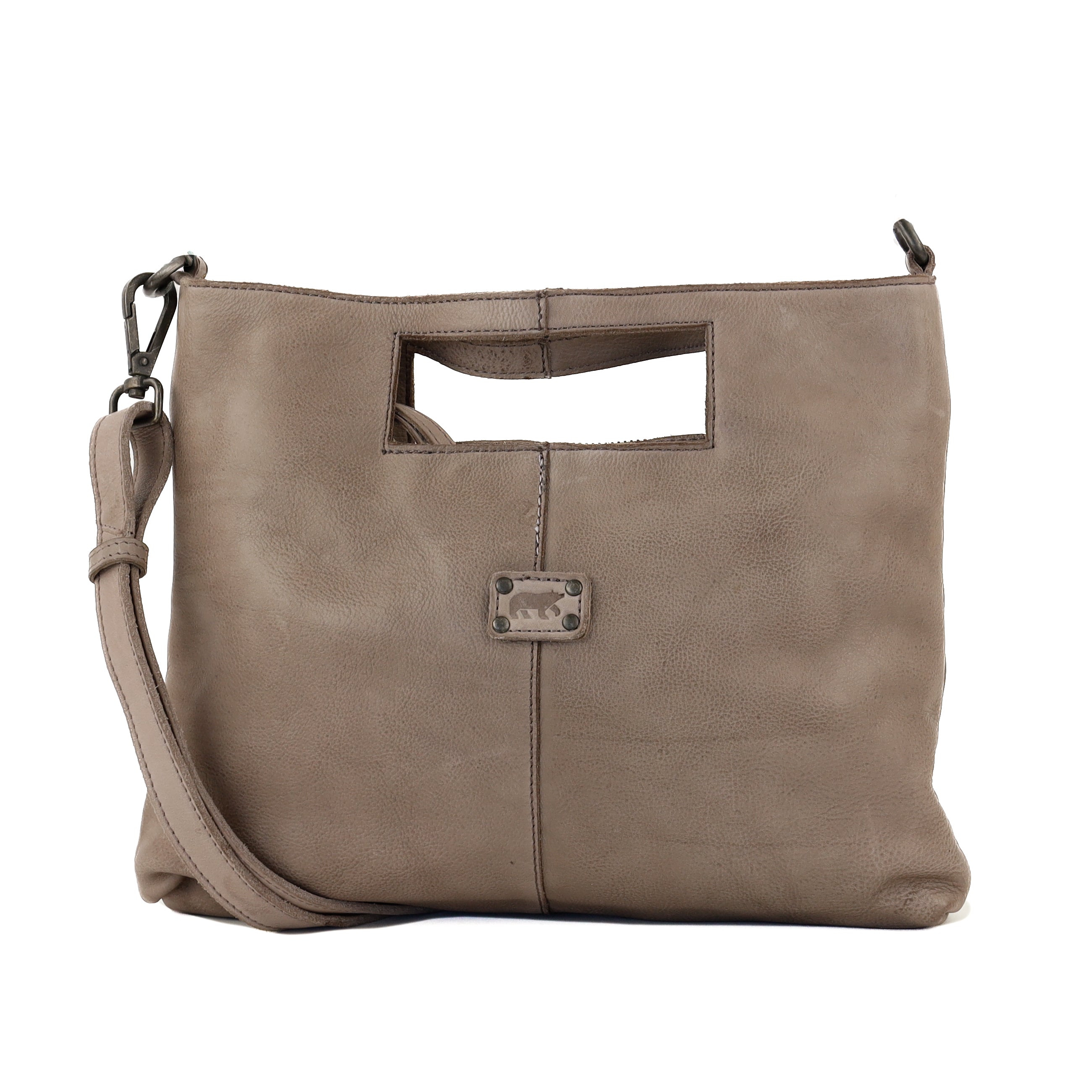 Clutch/schoudertasje 'Feline' taupe