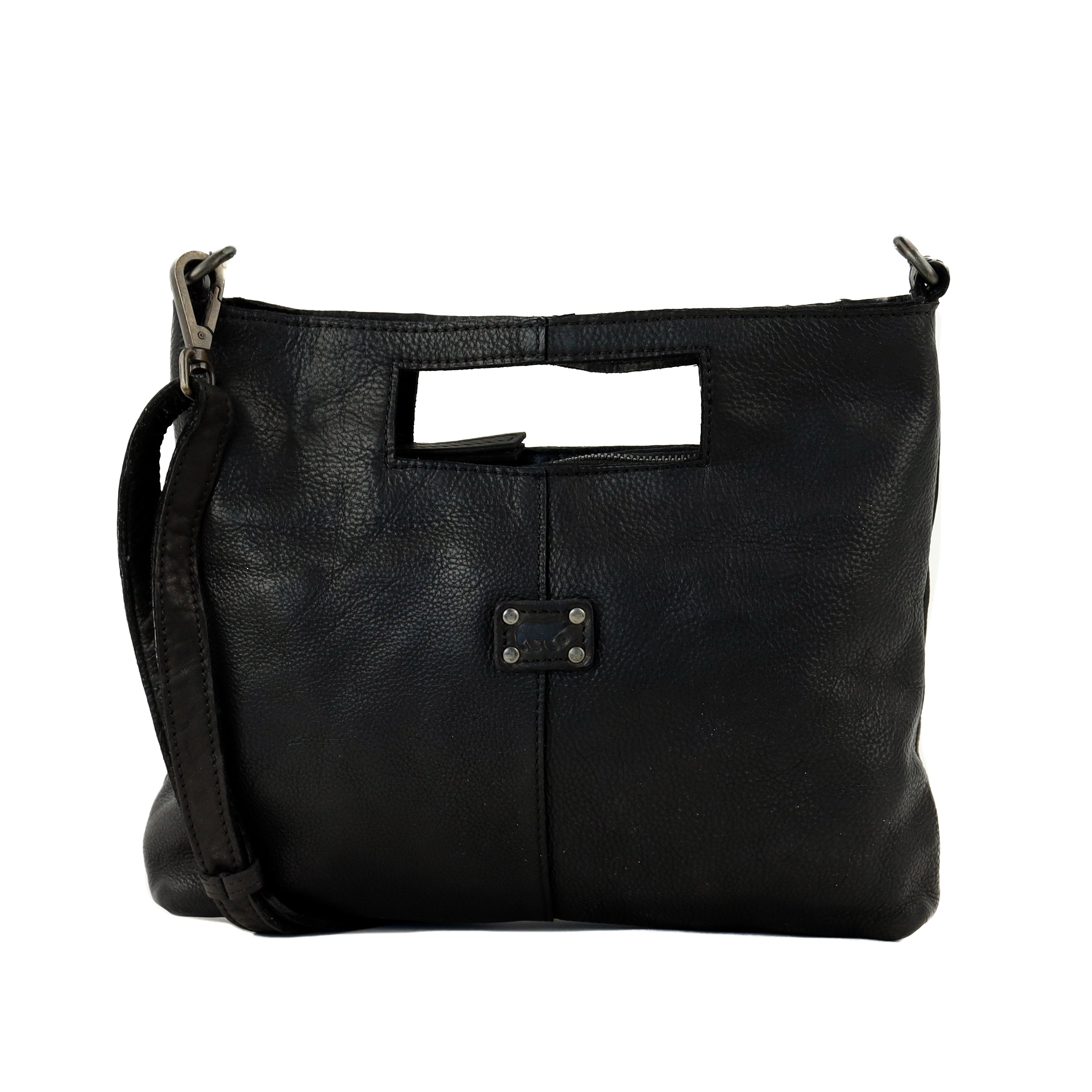 Clutch/schoudertasje 'Feline' zwart