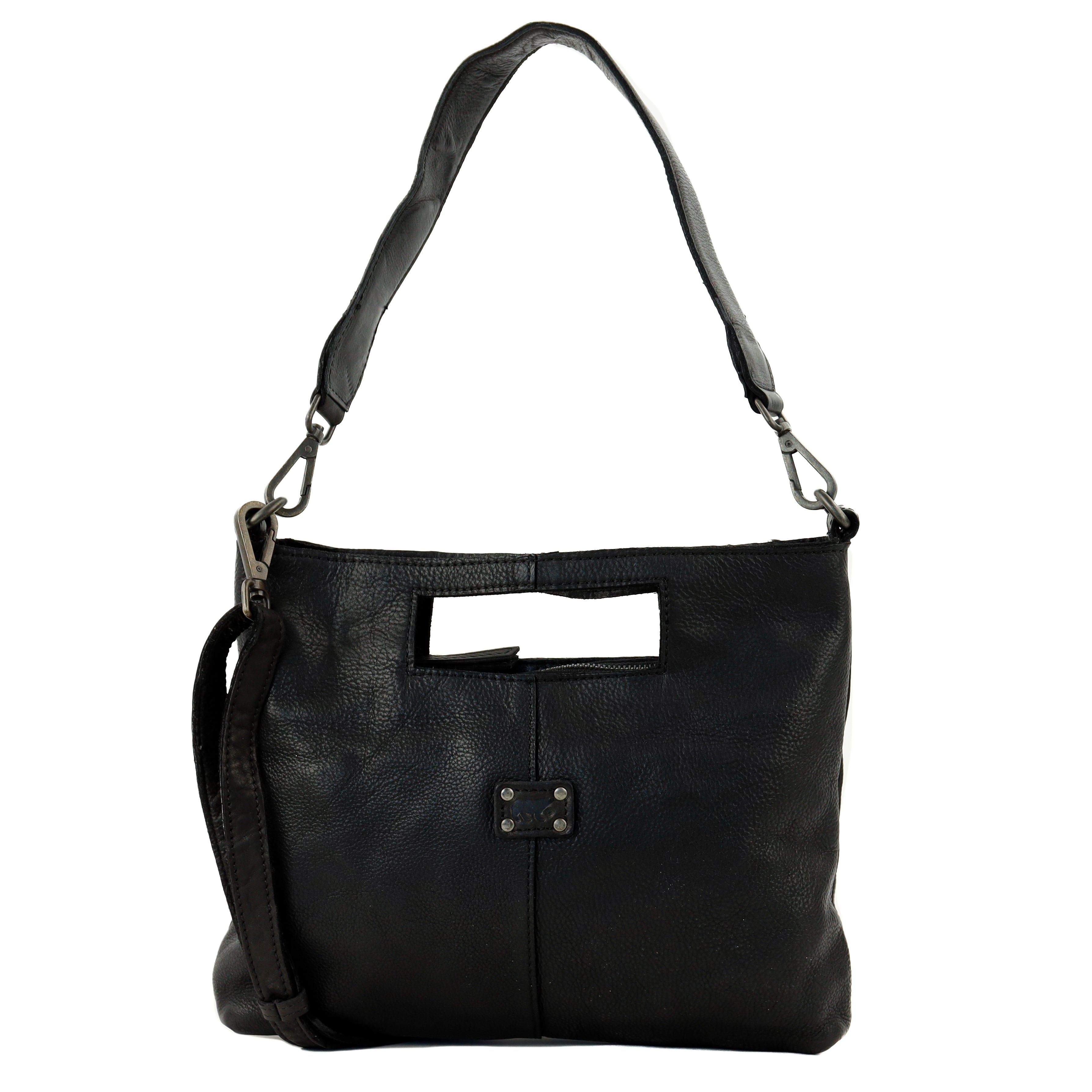 Clutch/schoudertasje 'Feline' zwart