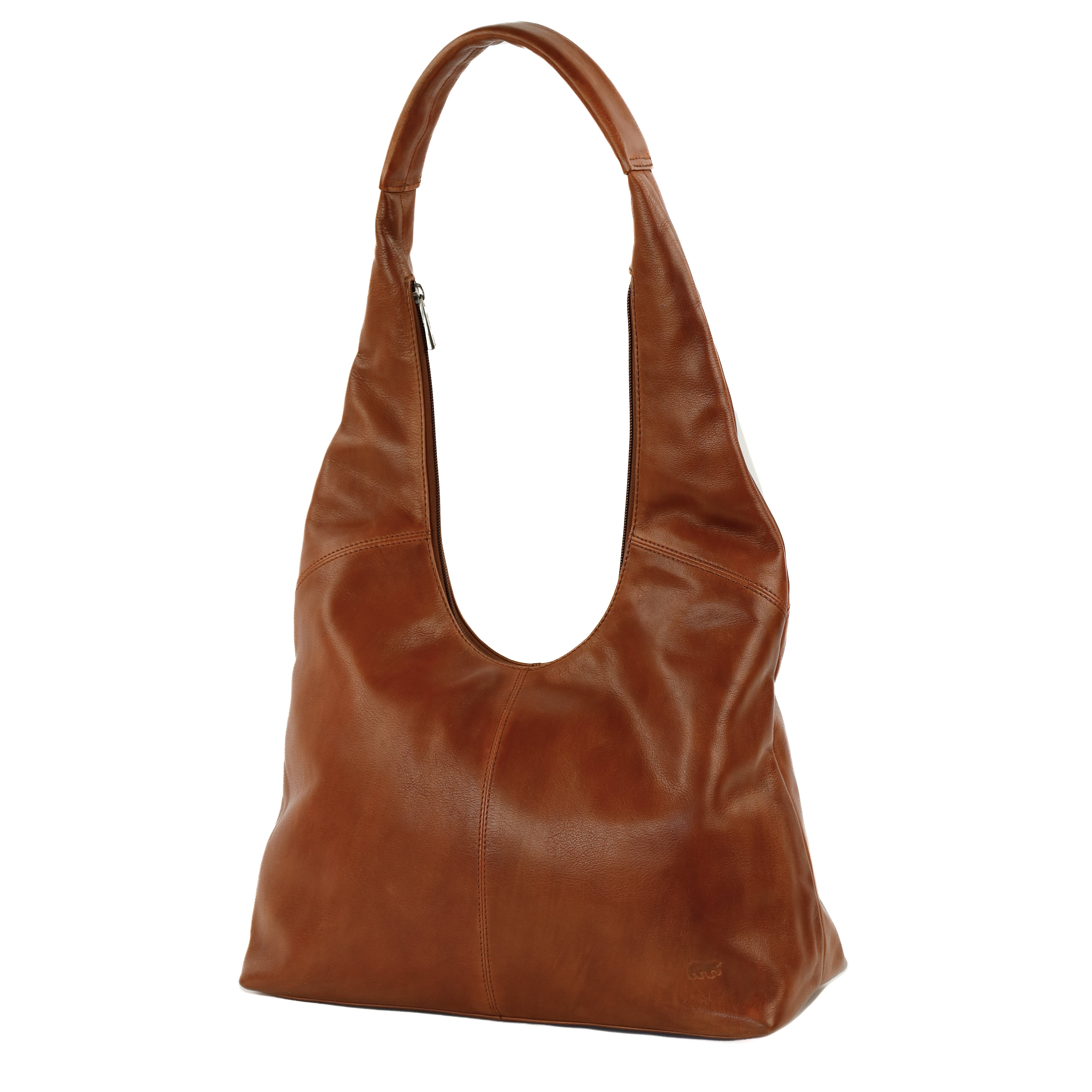Shopper/buideltas 'Pauline' cognac