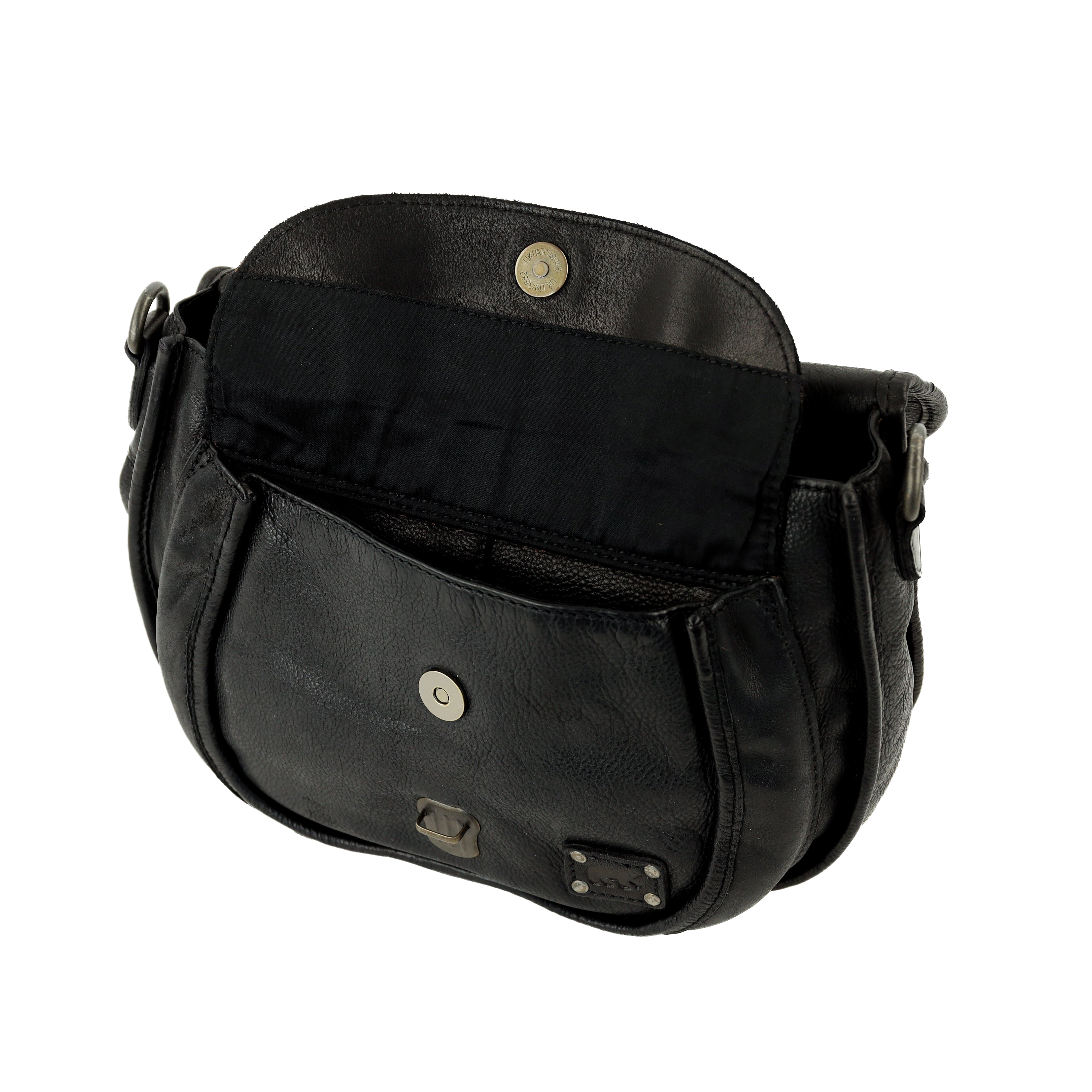 Shoulder bag with flap 'Roxanne' black