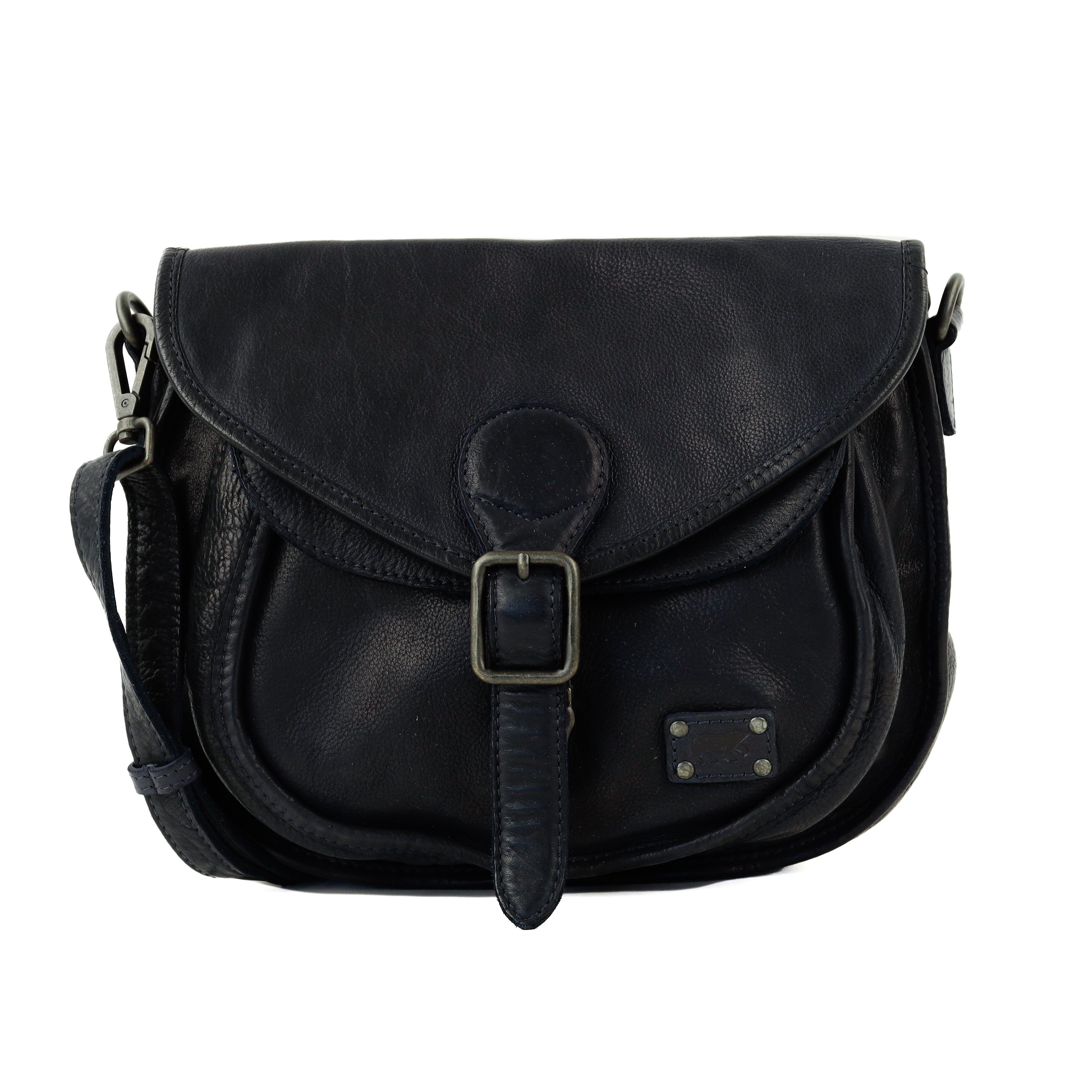 Schoudertas met flap 'Roxanne' navy