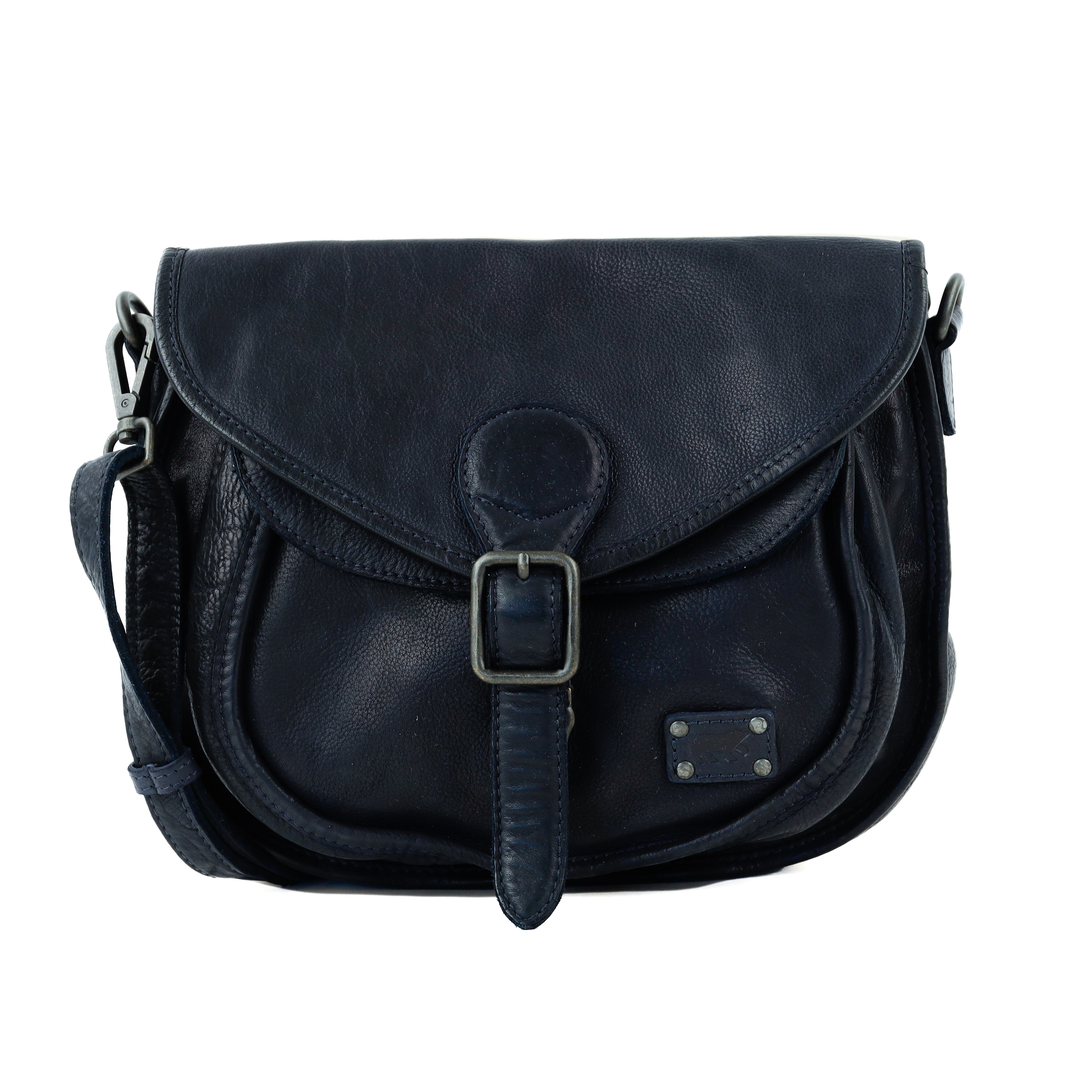Schoudertas met flap 'Roxanne' navy