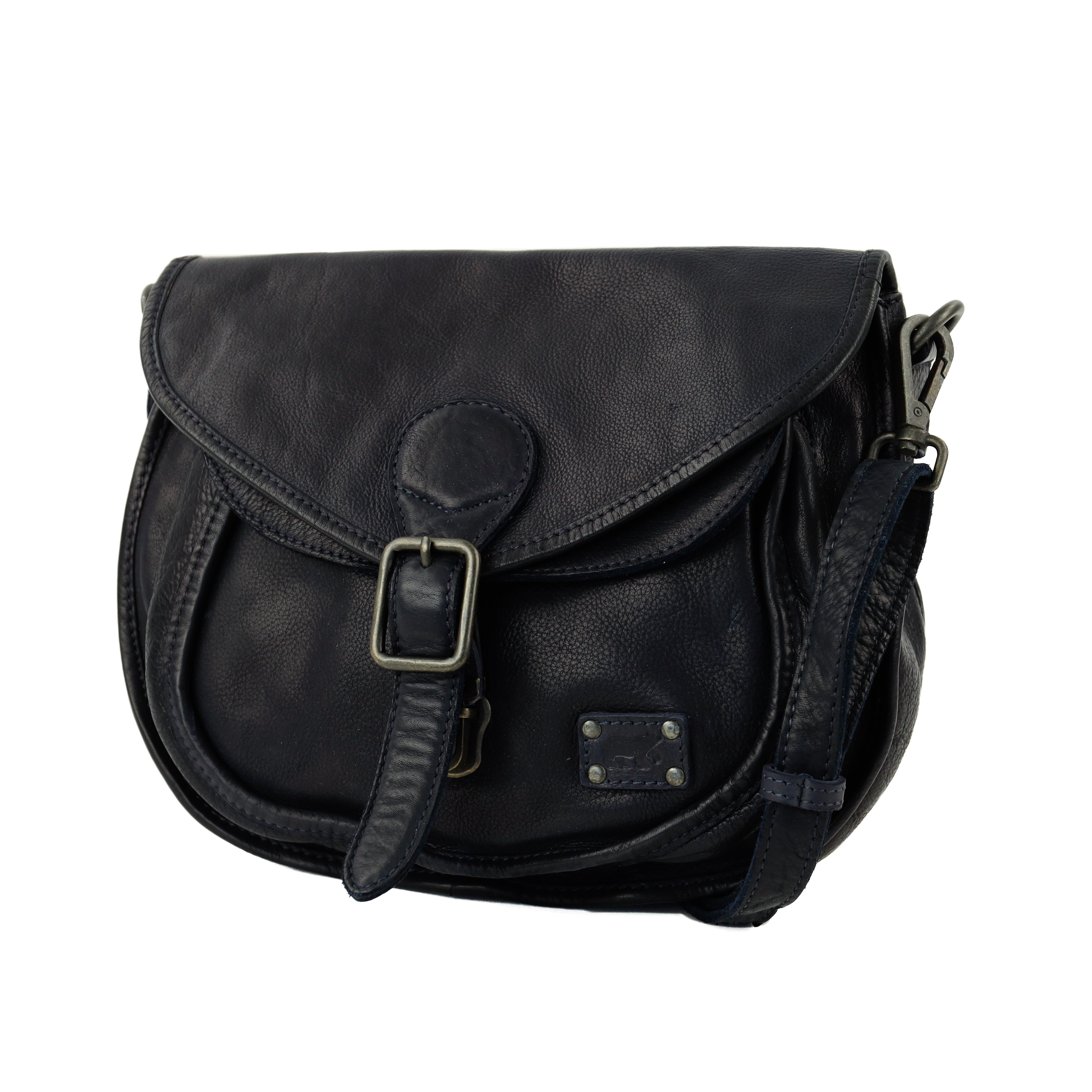 Schoudertas met flap 'Roxanne' navy
