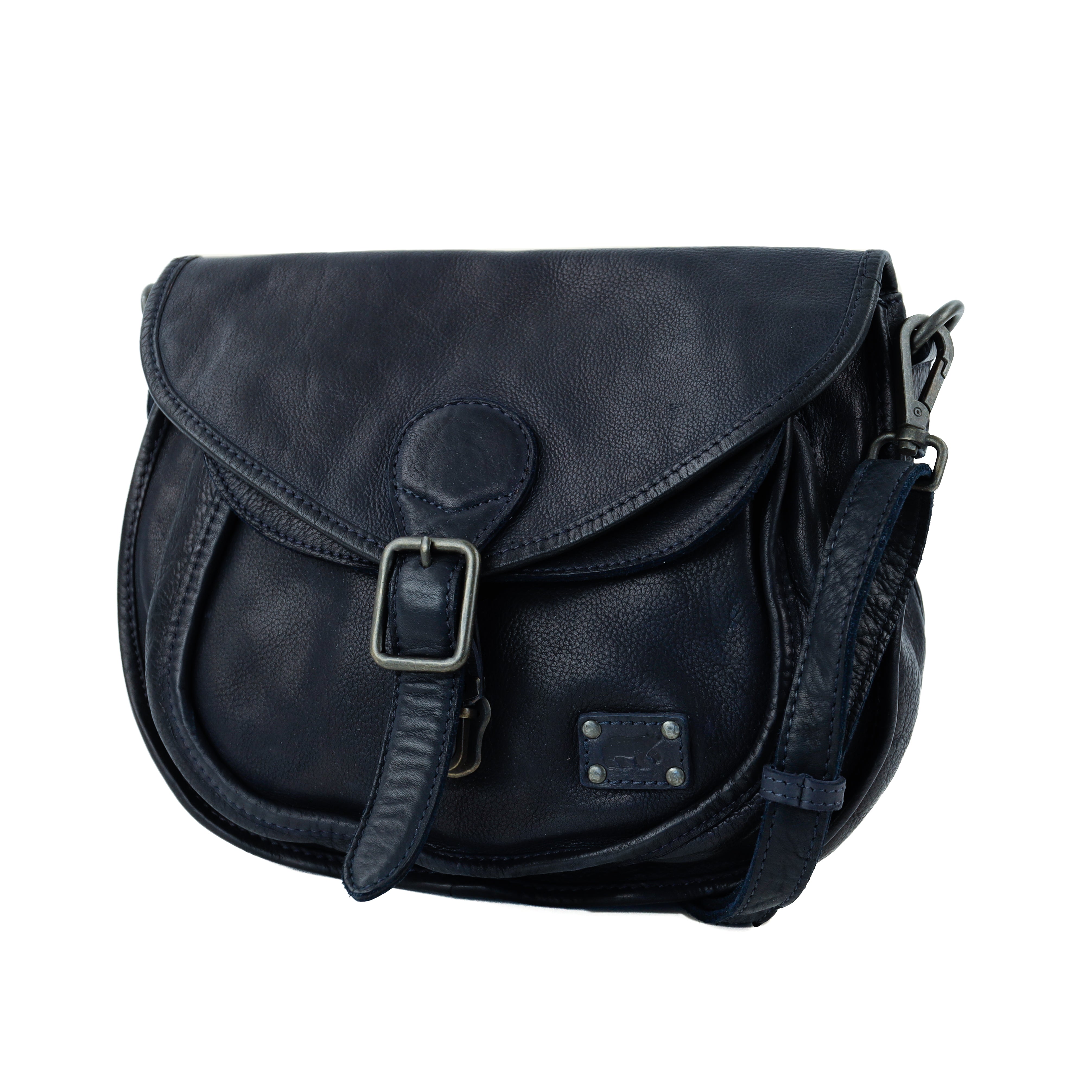 Schoudertas met flap 'Roxanne' navy