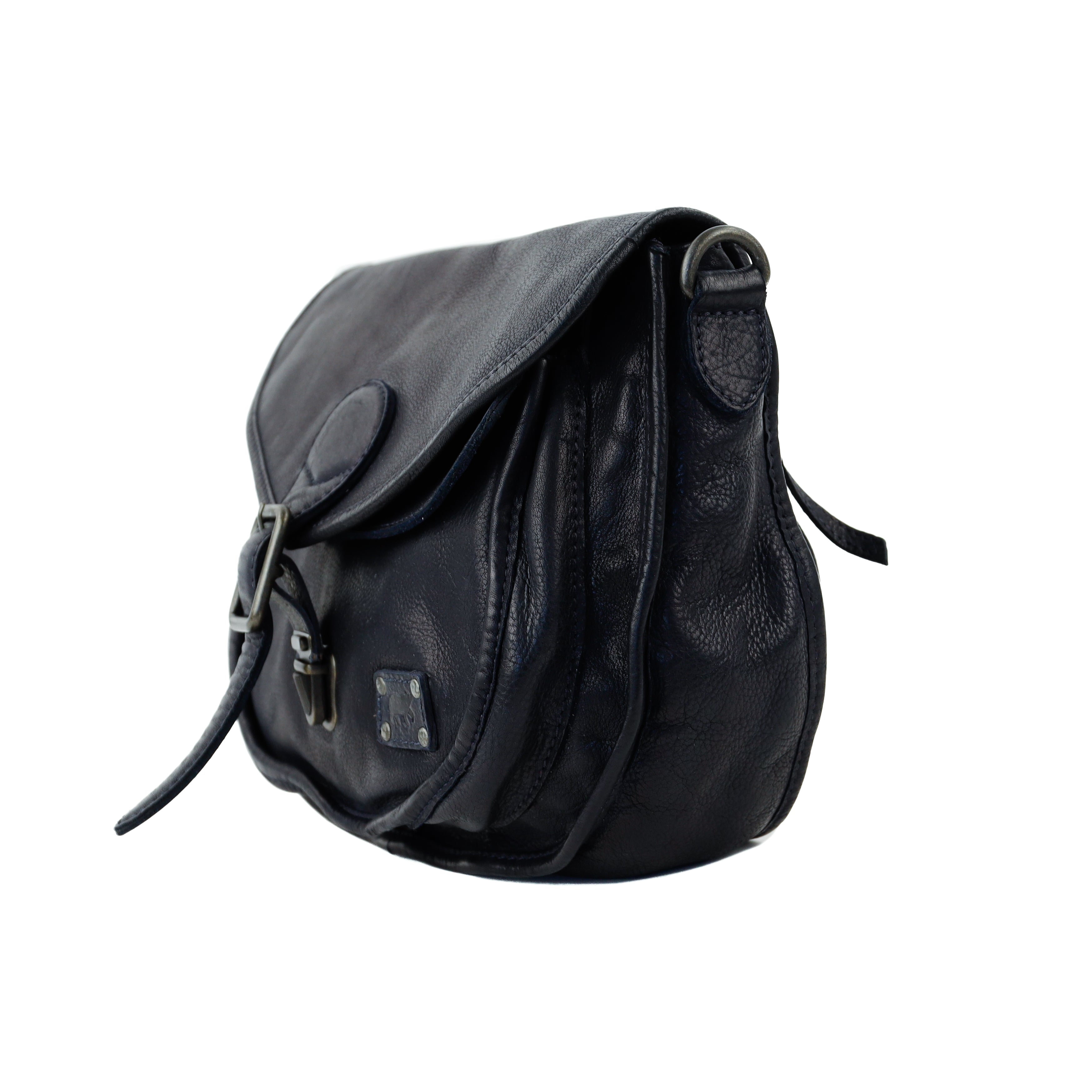 Schoudertas met flap 'Roxanne' navy