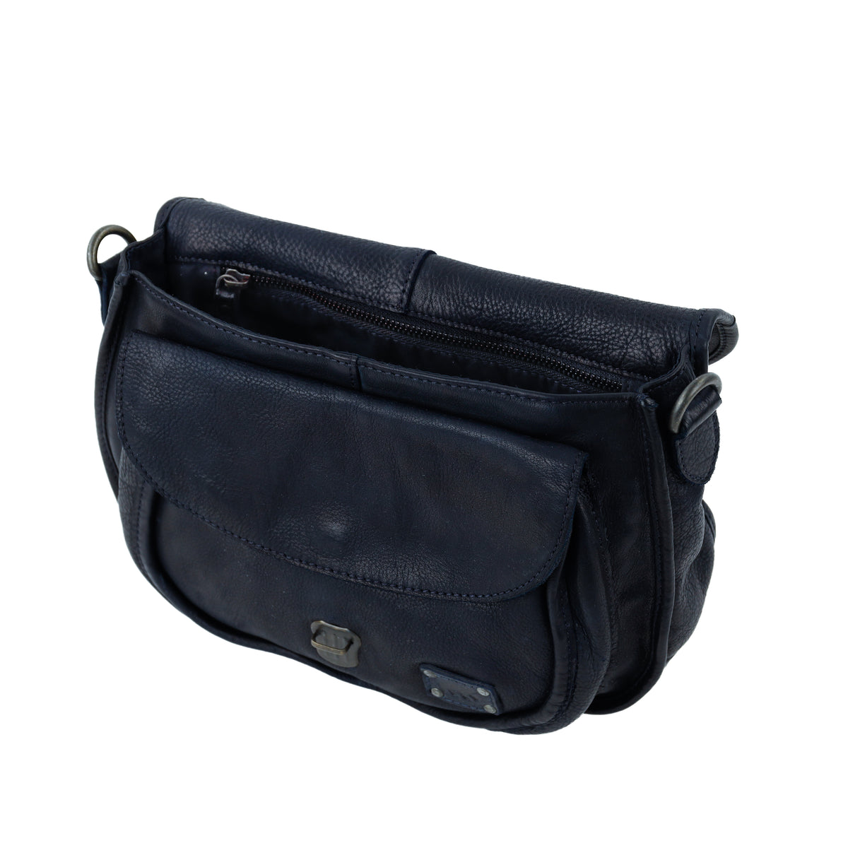 Schoudertas met flap 'Roxanne' navy