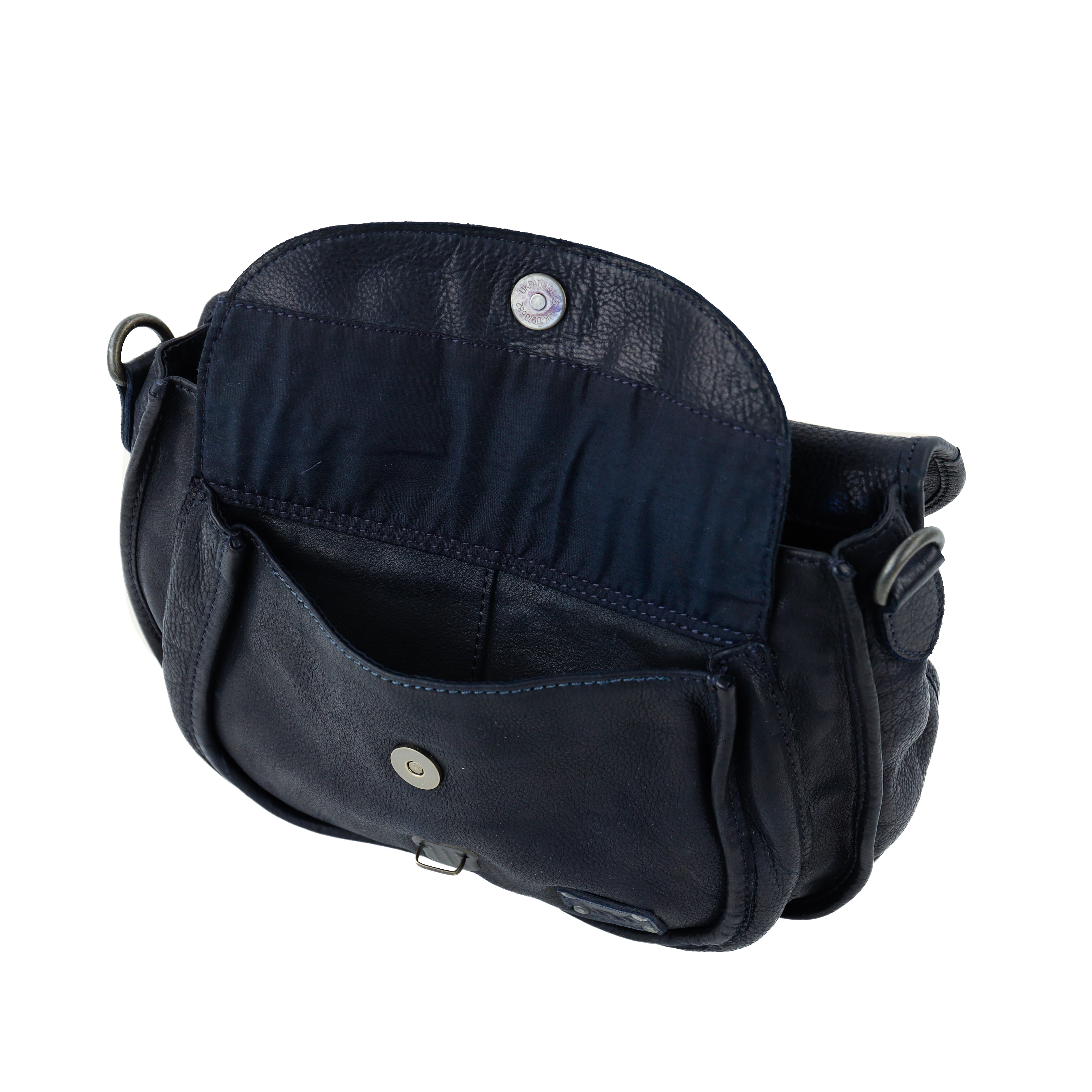 Schoudertas met flap 'Roxanne' navy