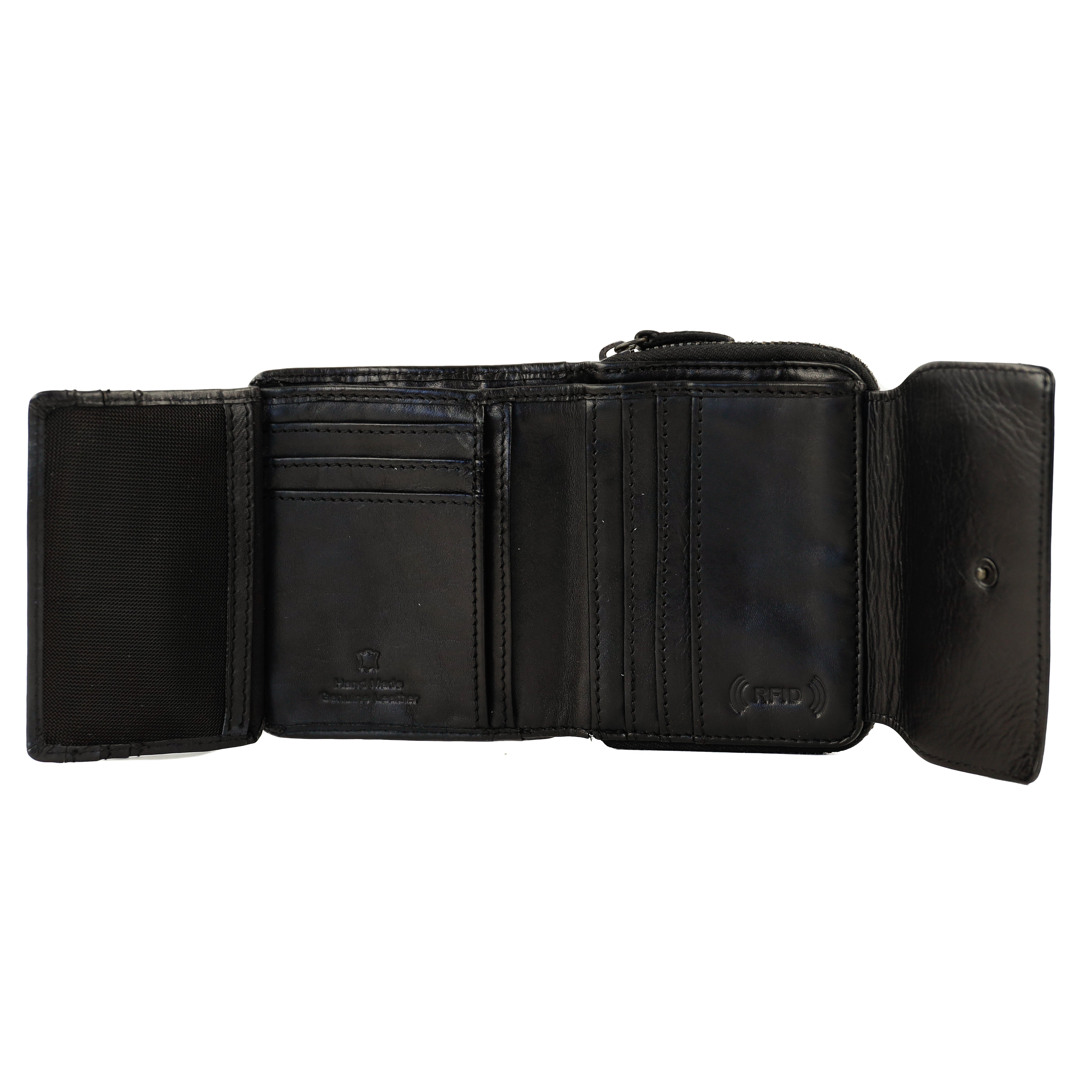 RFID Zipper wallet 'Britt' black