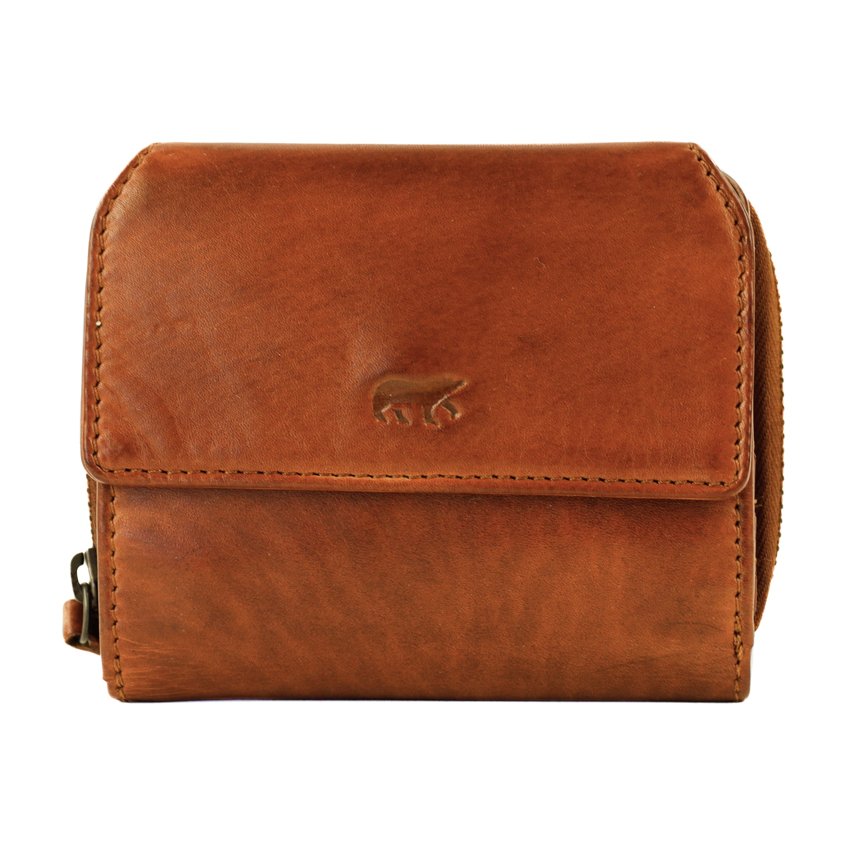 RFID Ritsportemonnee 'Britt' cognac