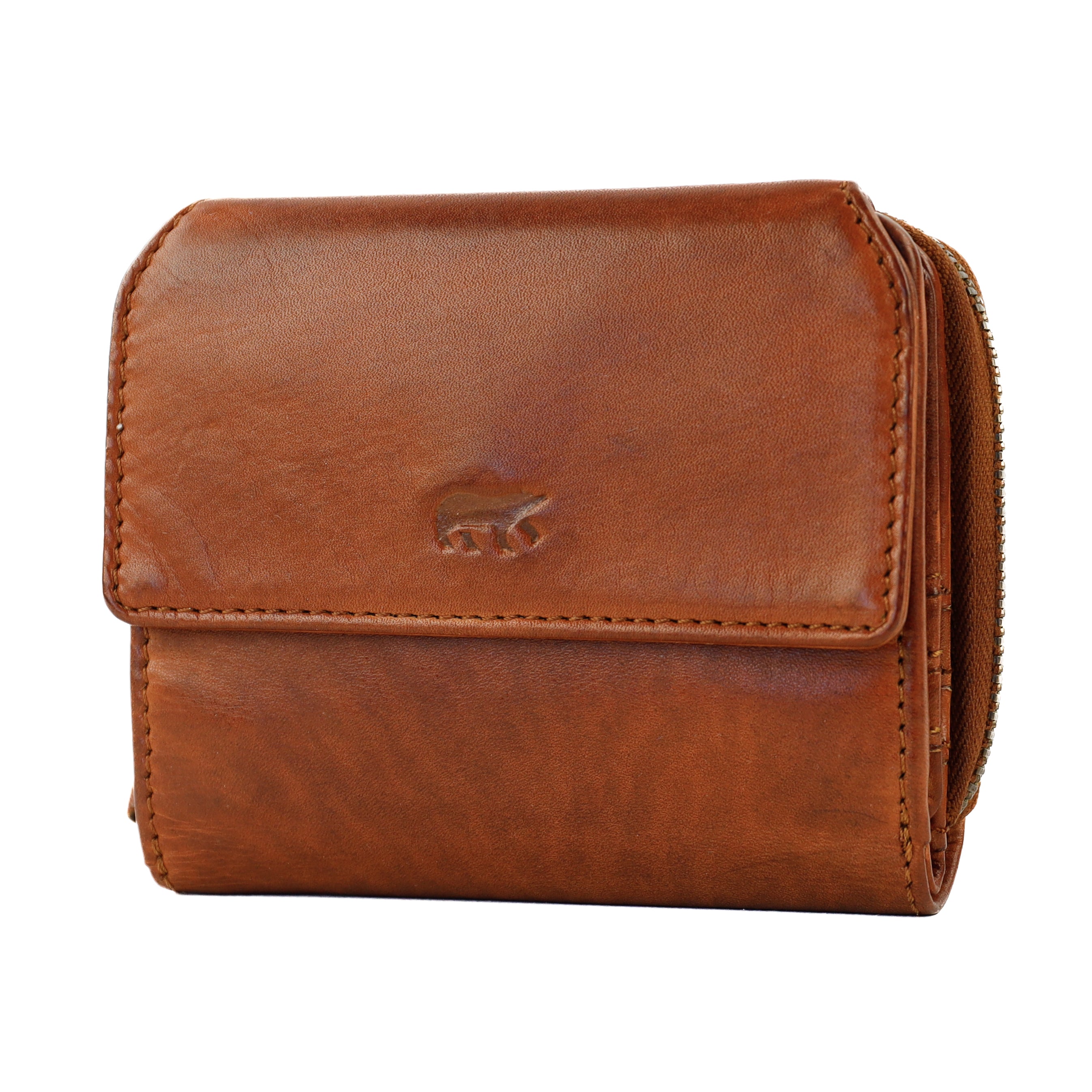 RFID Ritsportemonnee 'Britt' cognac