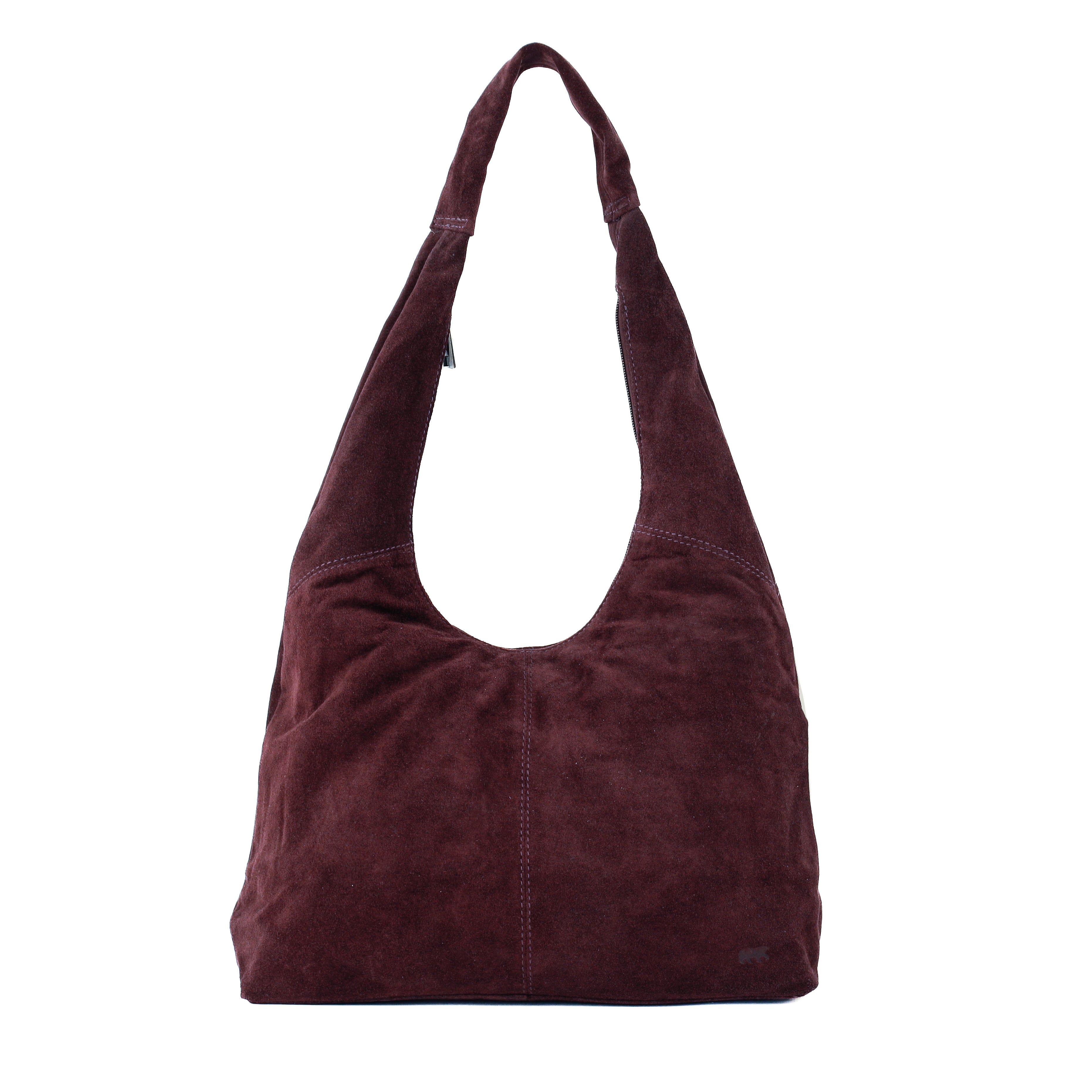Suède shopper/buideltas 'Pauline' bordeaux