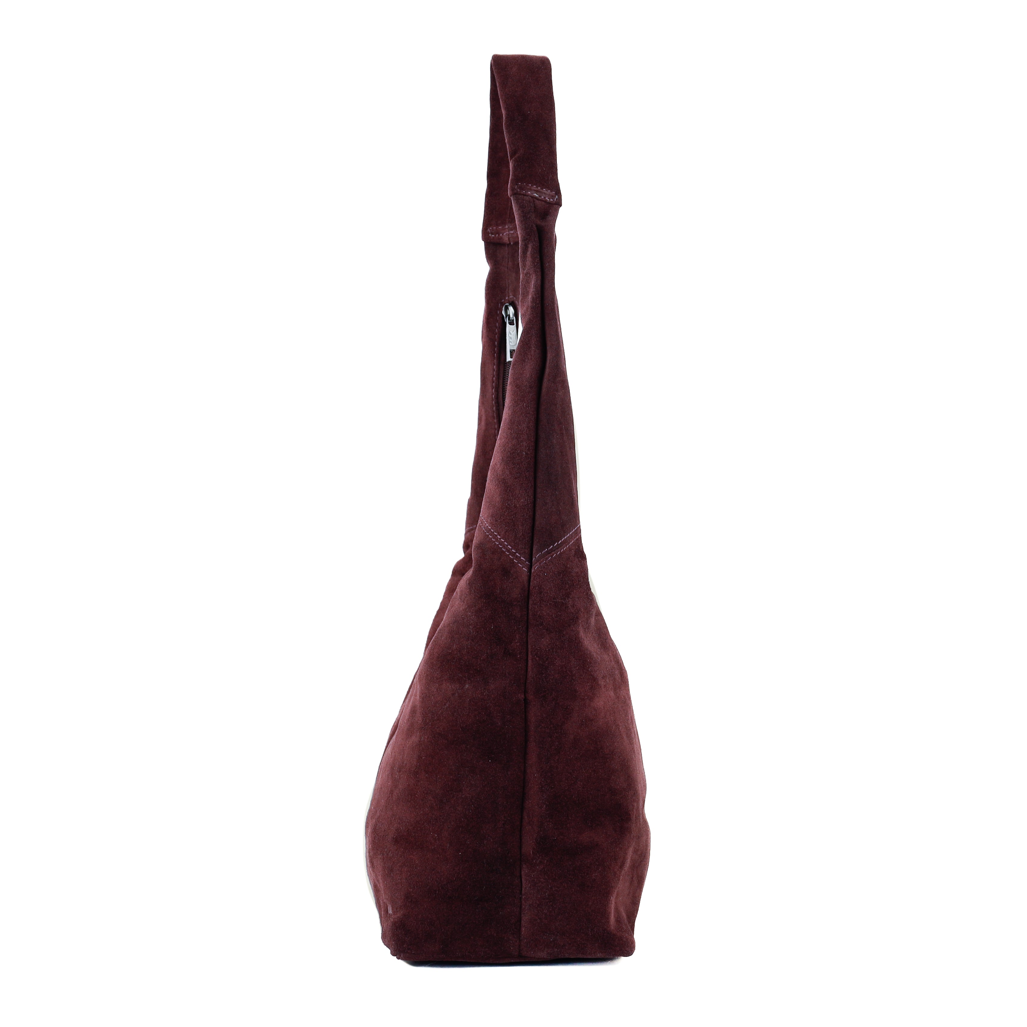 Suède shopper/buideltas 'Pauline' bordeaux