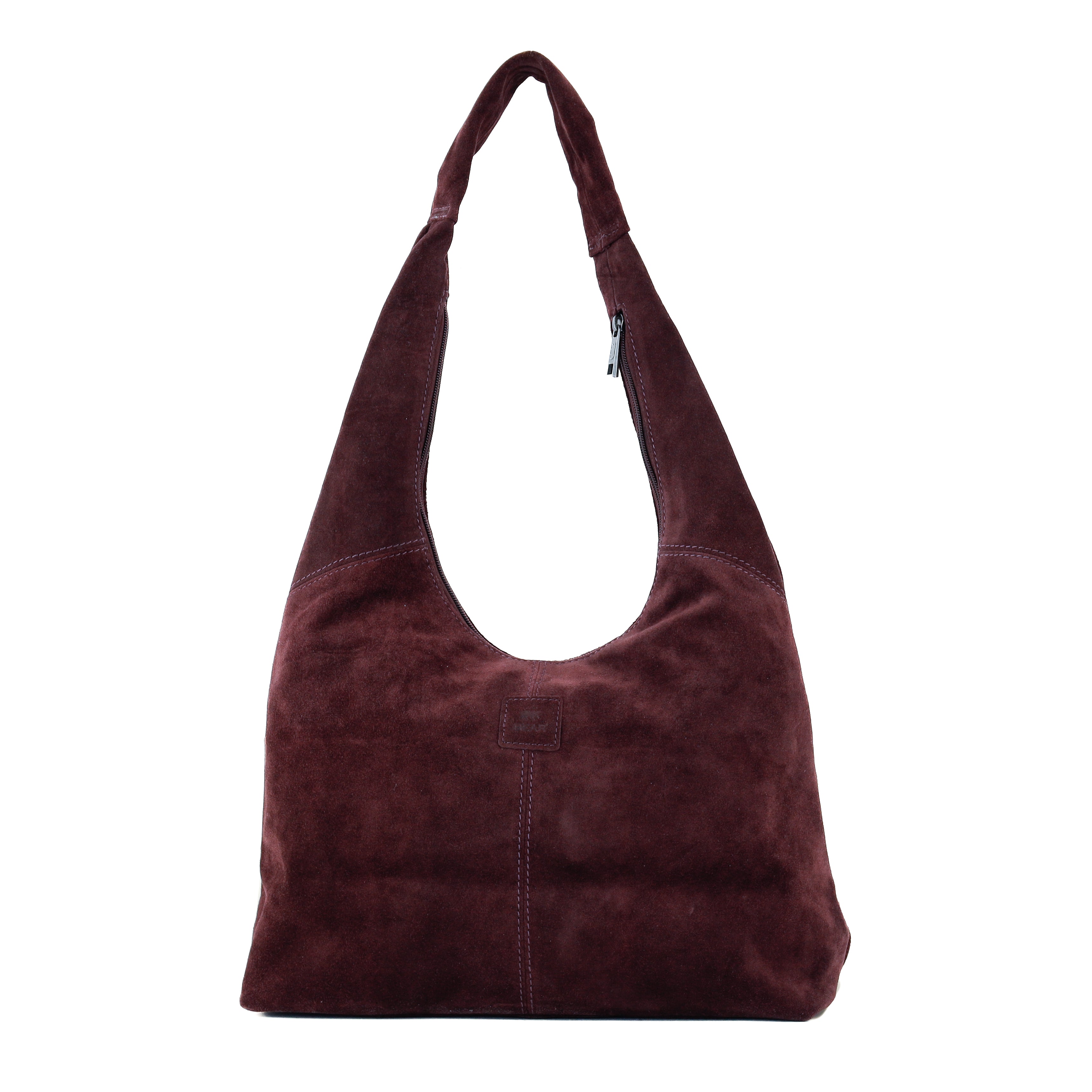 Suède shopper/buideltas 'Pauline' bordeaux