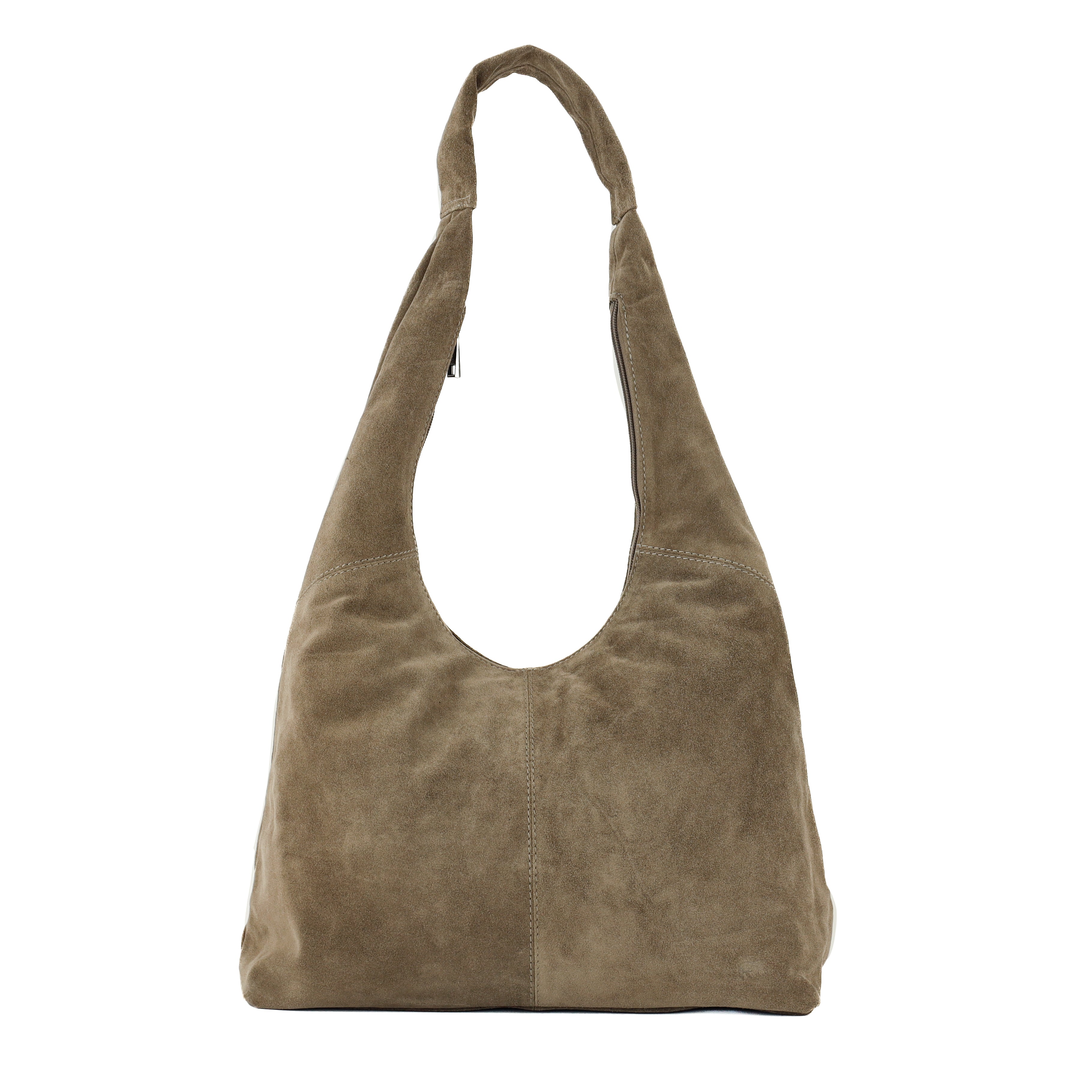 Suède shopper/buideltas 'Pauline' taupe