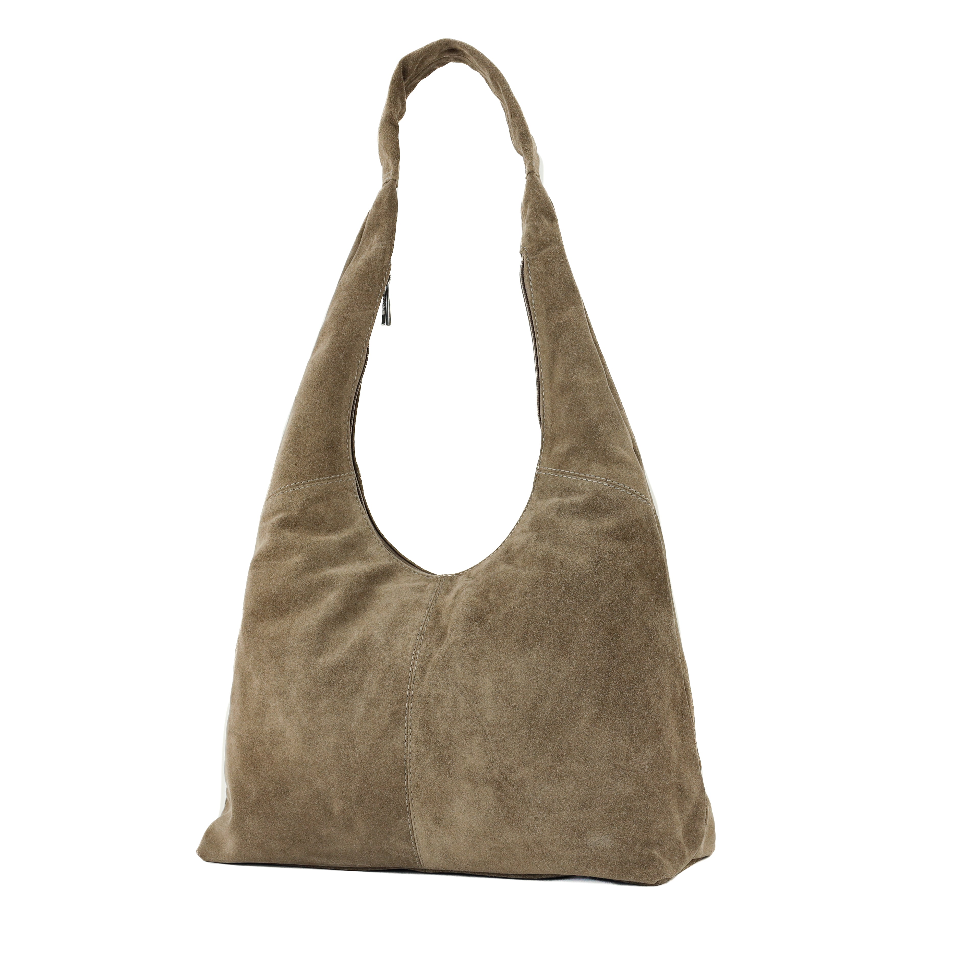 Suède shopper/buideltas 'Pauline' taupe