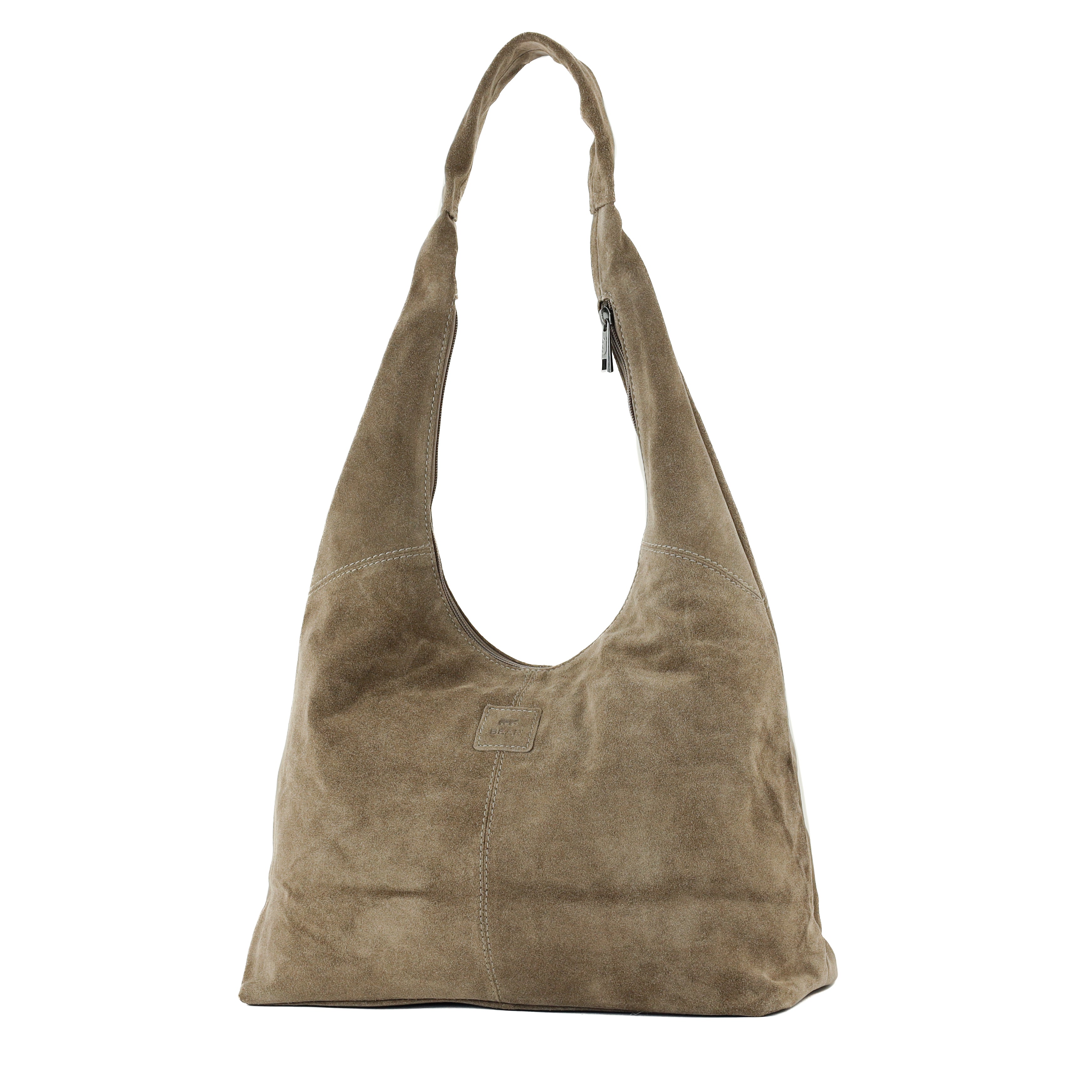 Suède shopper/buideltas 'Pauline' taupe