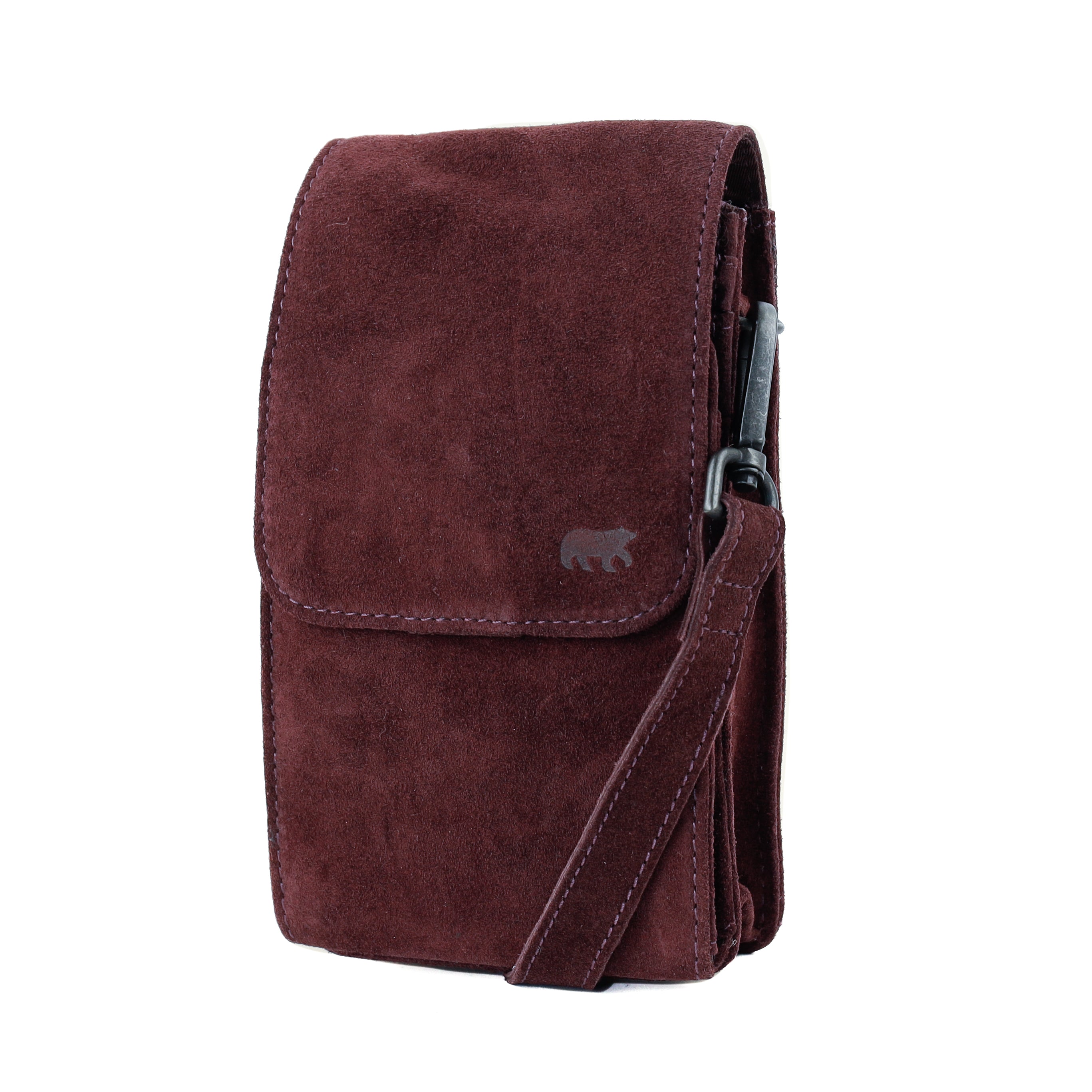 Suède schoudertasje 'Robbie' 2.0 bordeaux